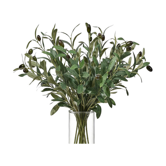 Faux Olive Branches for Vases / 18 Inch / Set of 10