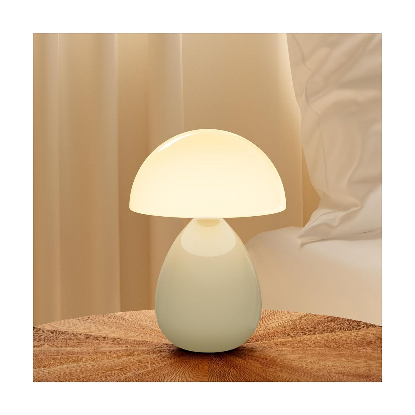 Mushroom Lamp Table Lamp / Cream-ice Crackle