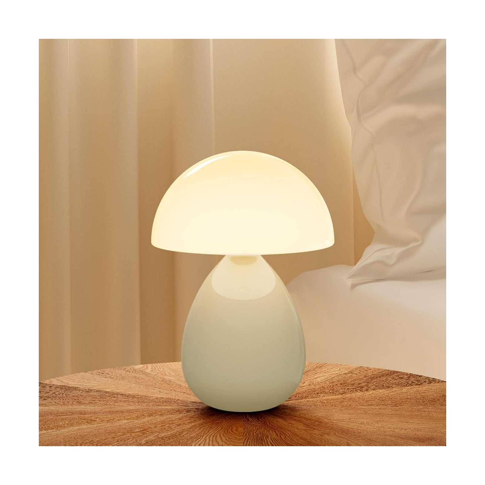 Mushroom Lamp Table Lamp / Cream-ice Crackle
