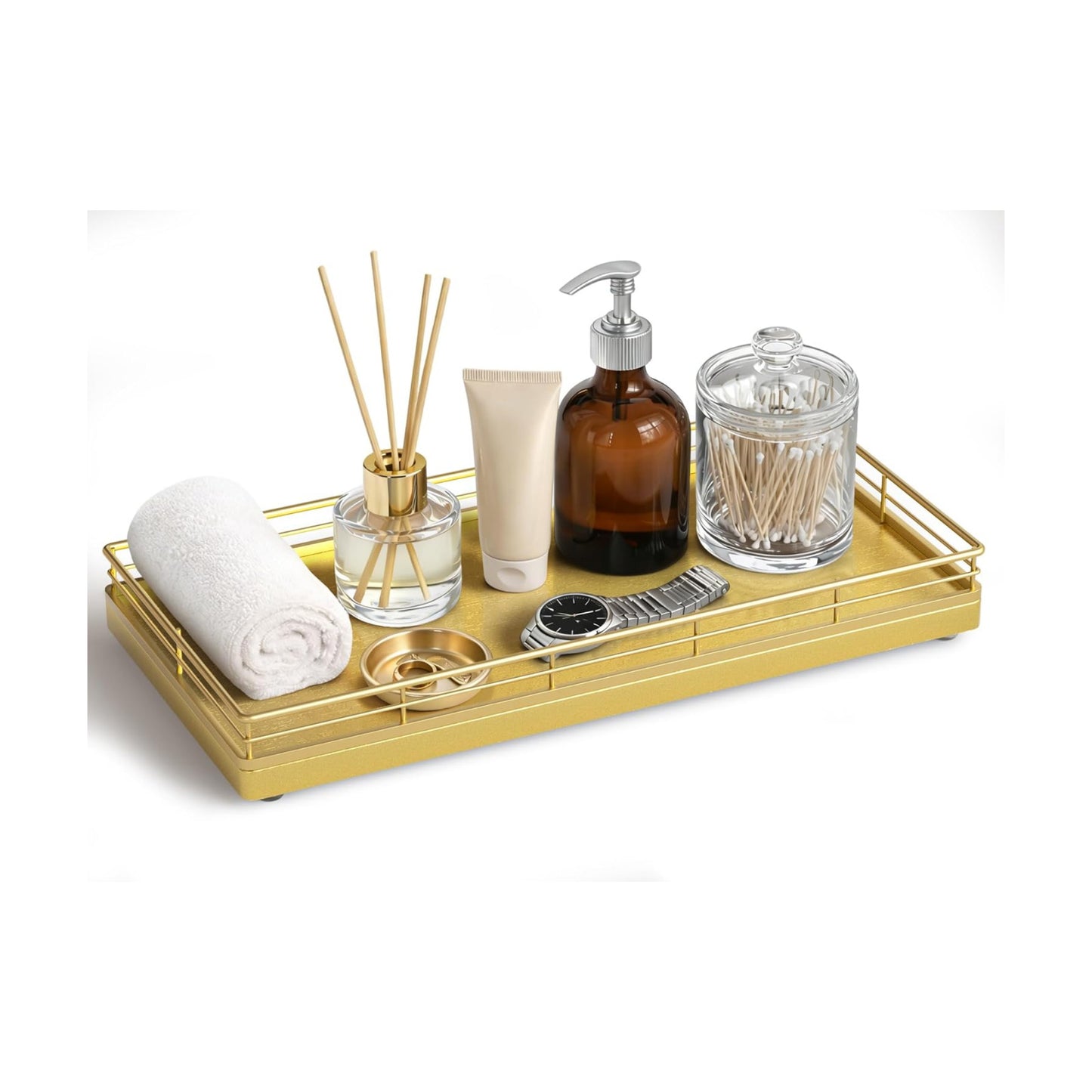 Oak Wood Toilet Tank Tray / 12 x 6 x 1.5 / All Golden