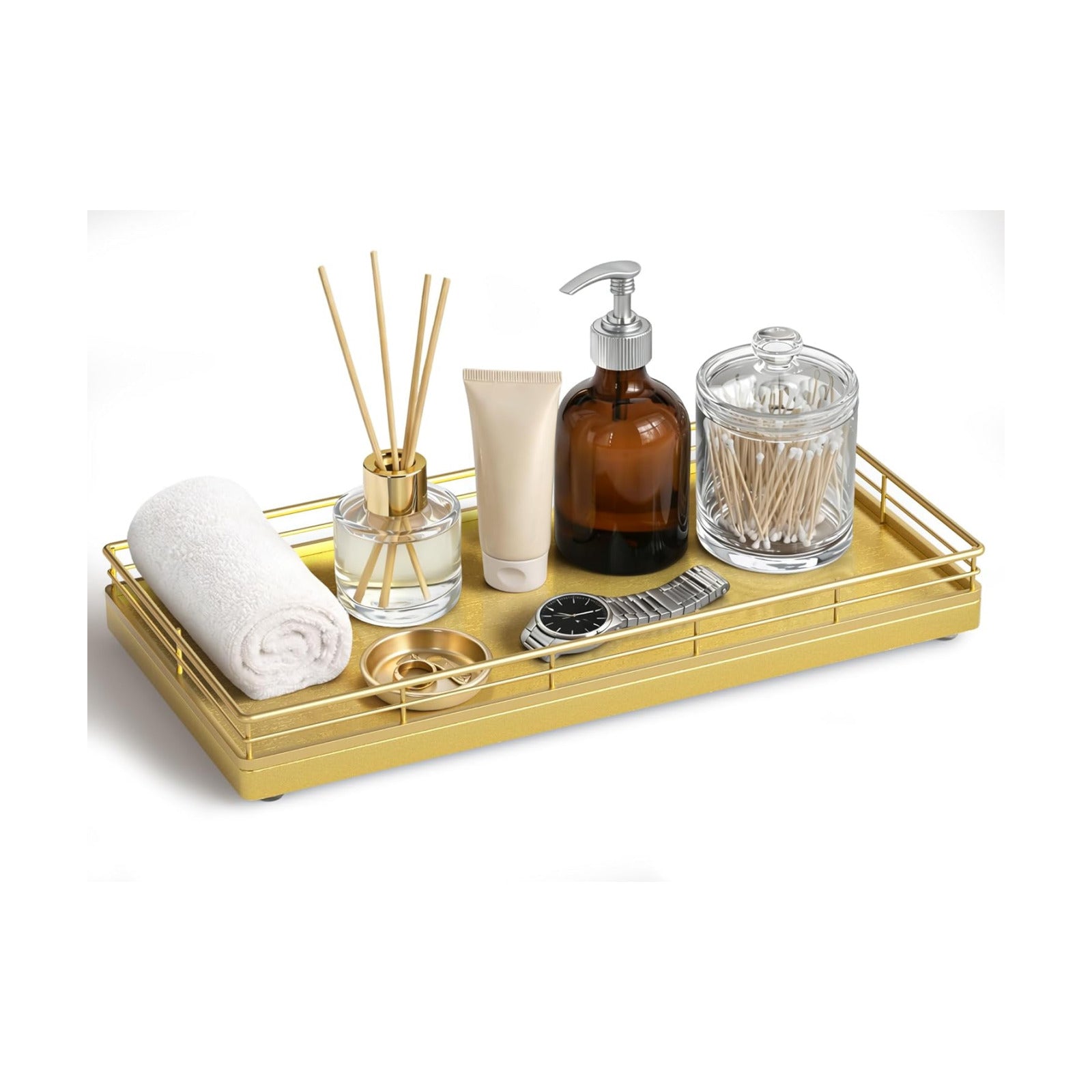 Oak Wood Toilet Tank Tray / 12 x 6 x 1.5 / All Golden