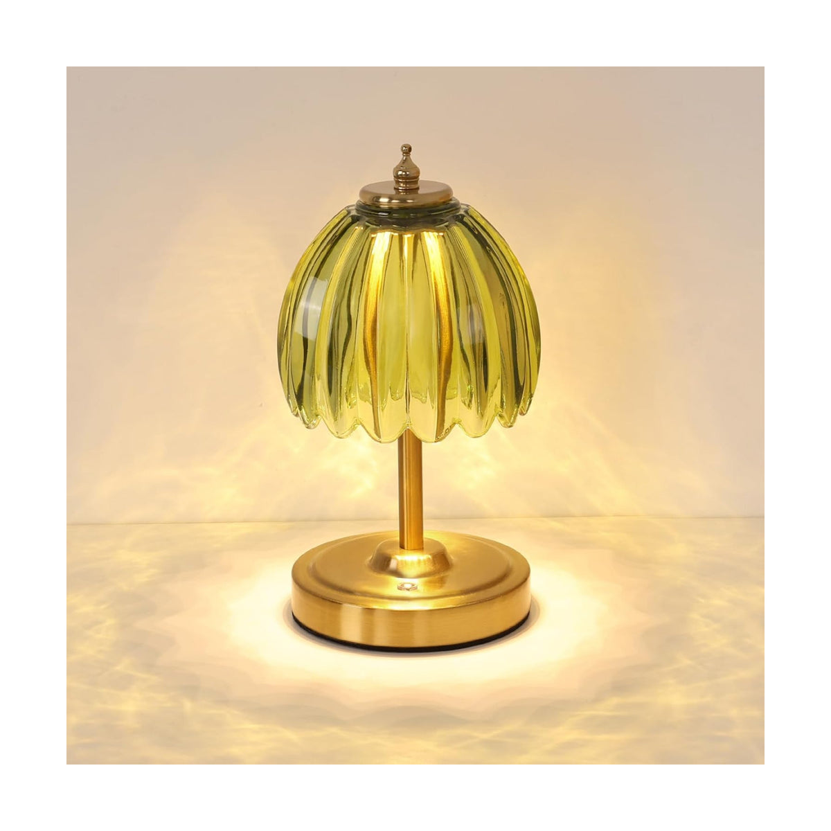 Shenmoyl Tulip Small Table Lamp, 5200mAh Cordless Touch Control Mini Table Lamp with 3 Color Temps & Stepless Dimming