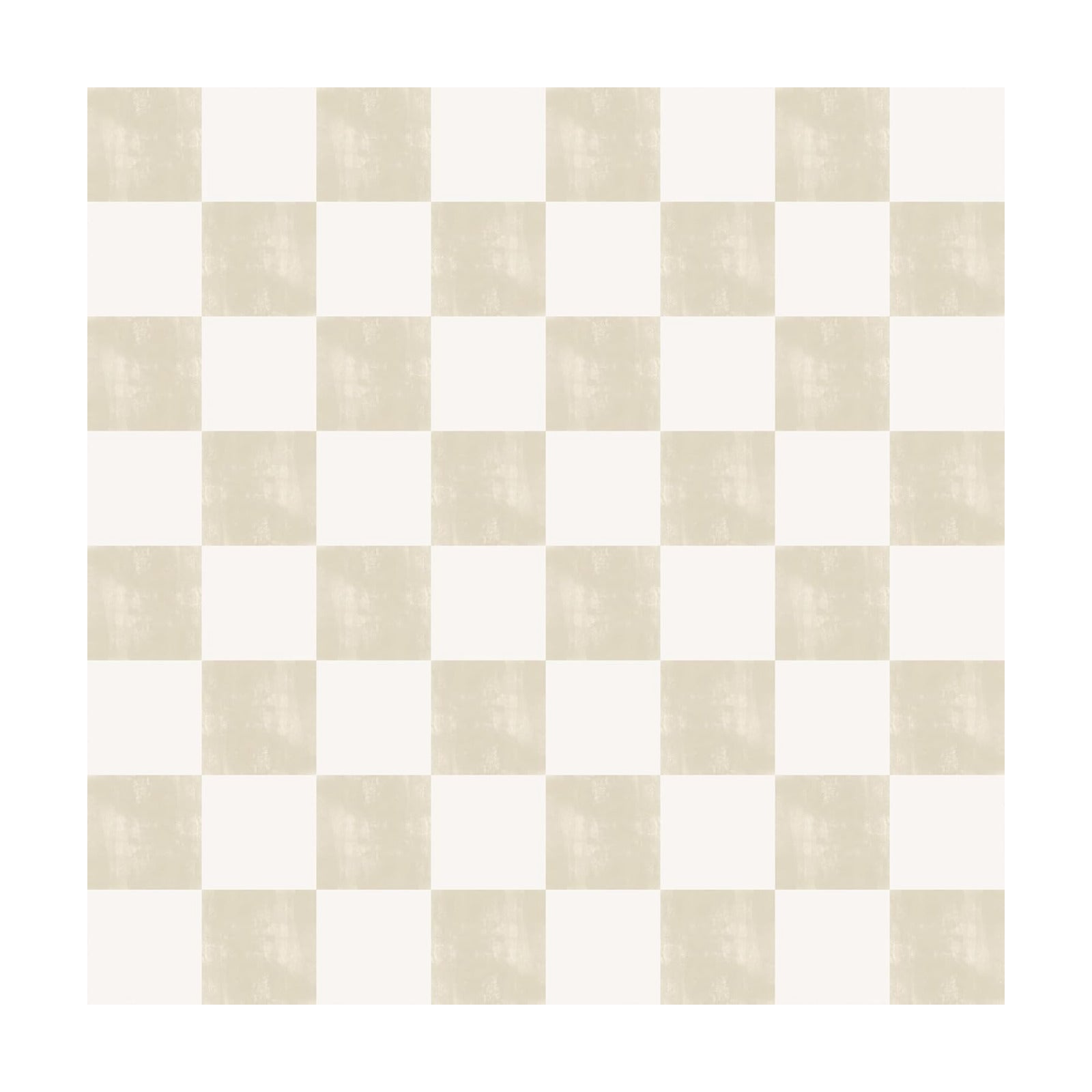 Neutral Beige Checkered Peel and Stick Wallpaper Cream Checkerboard / 17.7 x 118 / Cream Beige