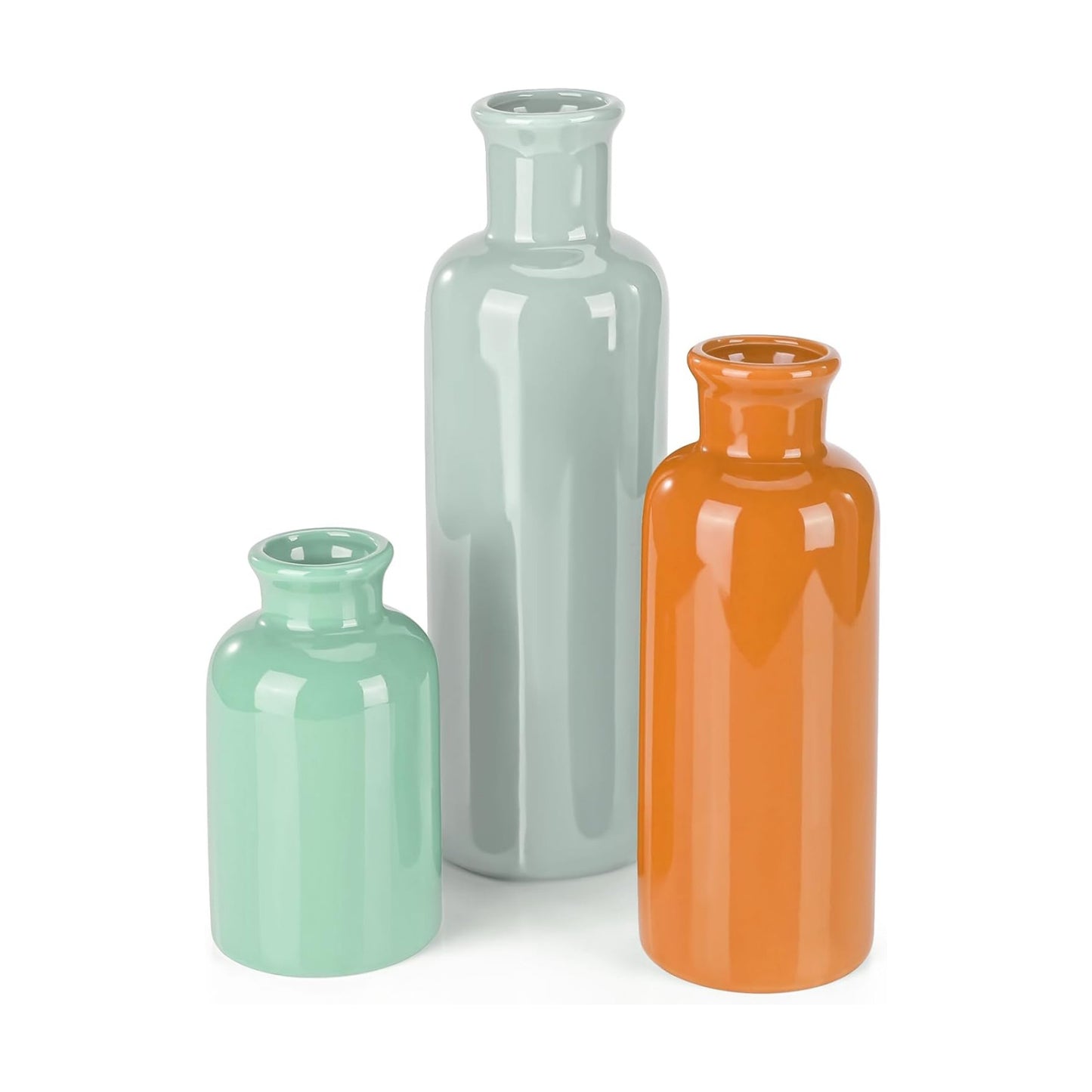 Small Ceramic Vase / Multicolor - 104 / Set of 3