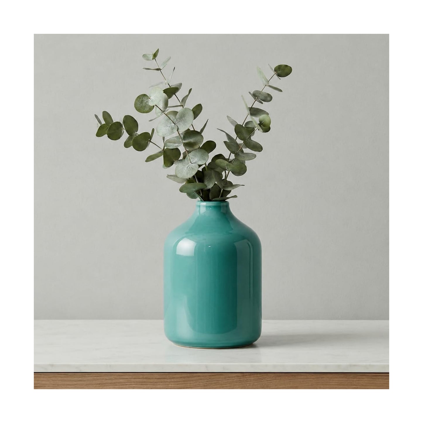 Ceramic Bud Vase / Teal Blue / 5 Inch