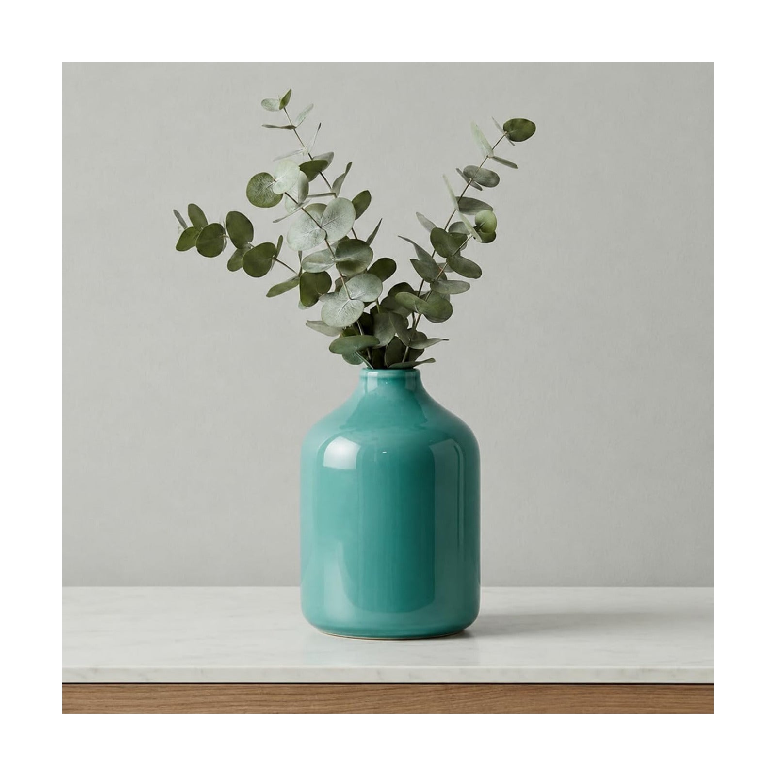 Ceramic Bud Vase / Teal Blue / 5 Inch