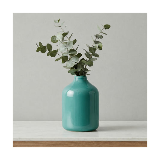 Ceramic Bud Vase / Teal Blue / 5 Inch