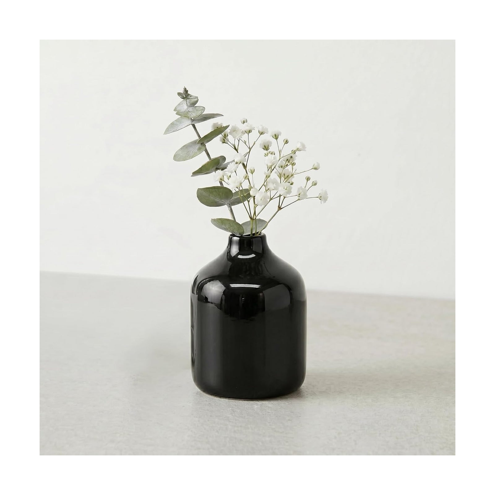 Bottle Modern Decorative Vases / Black / 4 Inch