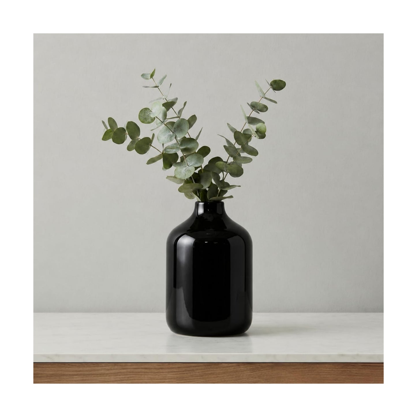 Ceramic Vase for Flower / Black / 5 Inch
