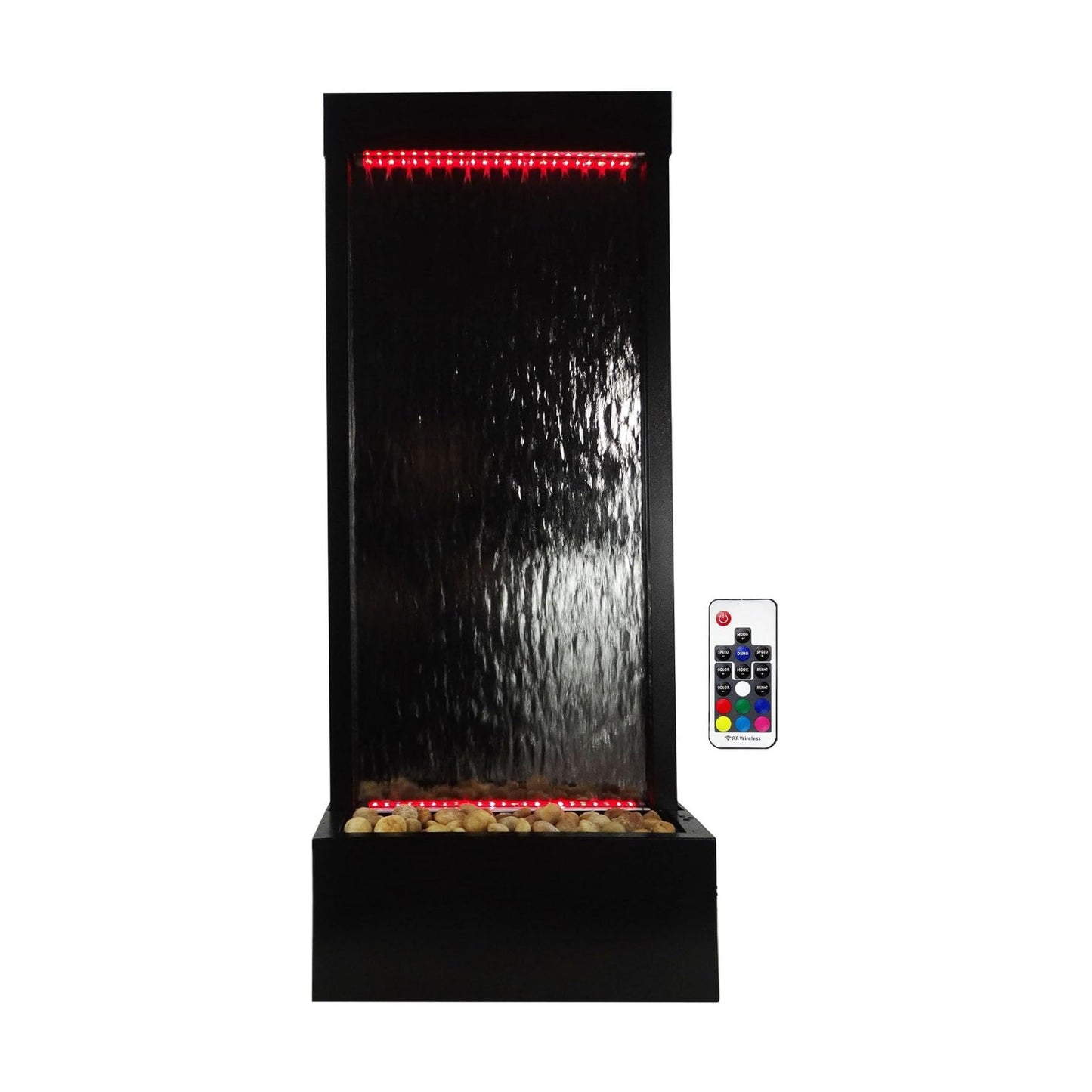 Alpine Corporation 48" Mirror Waterfall Fountain, LED Lights