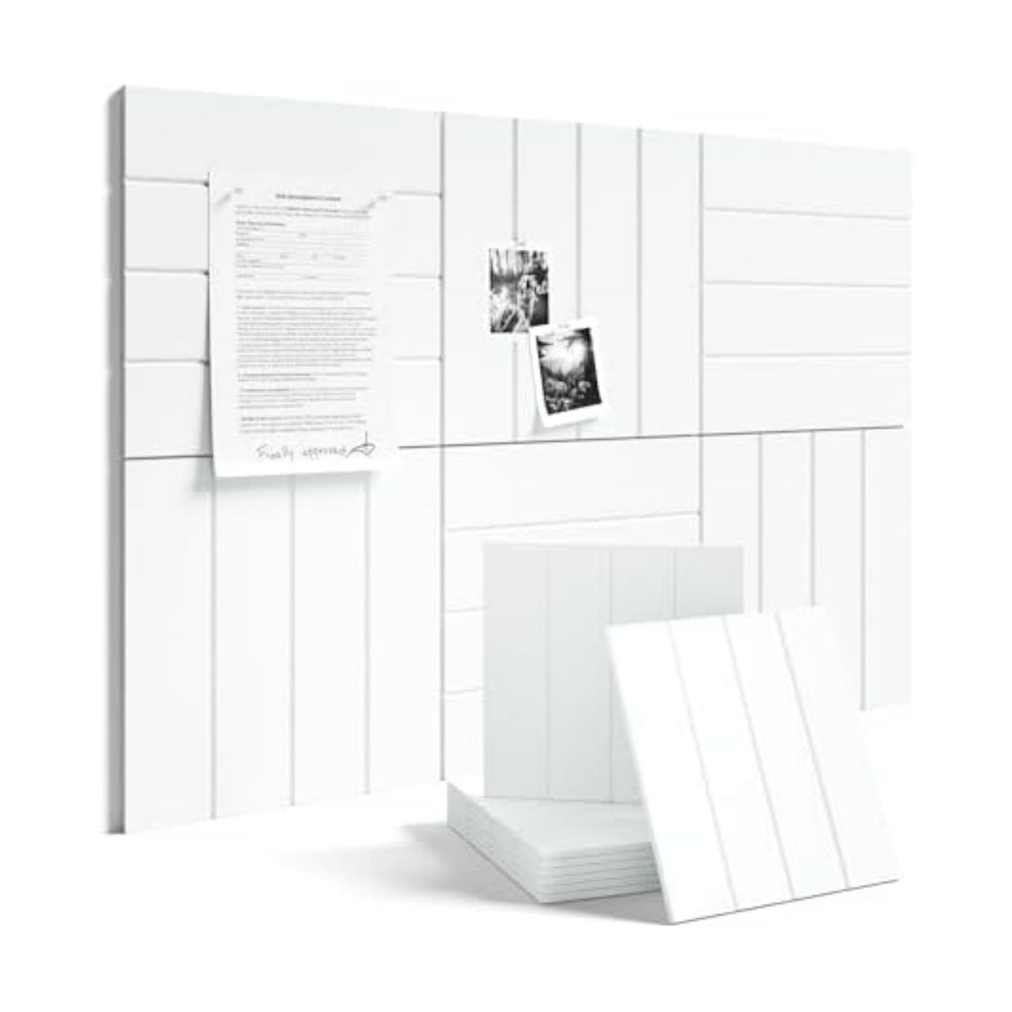 Fluxynara 36" x 24" Large Felt Bulletin Board, Cold White
