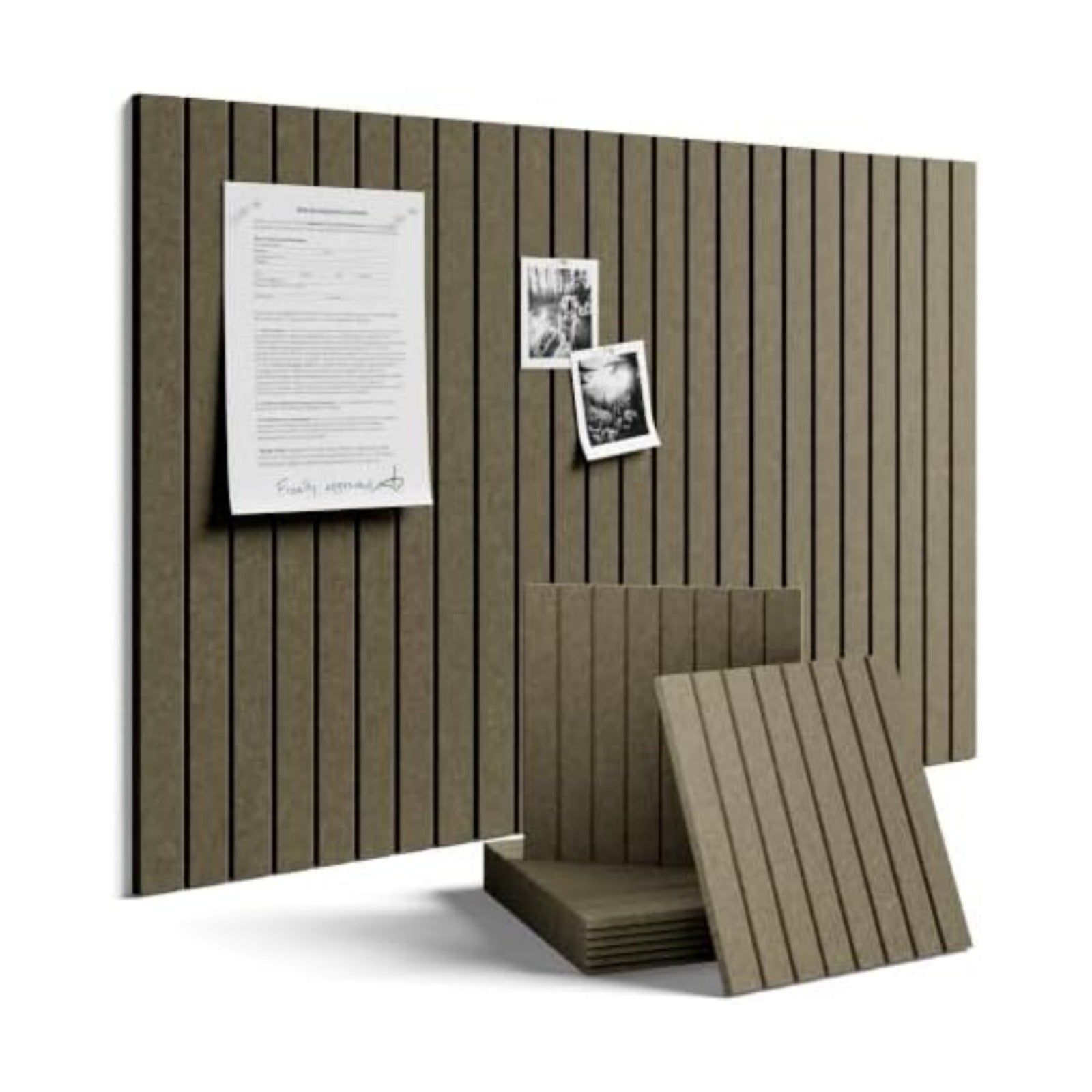 Fluxynara 36" x 24" Large Felt Bulletin Board, Earth Brown