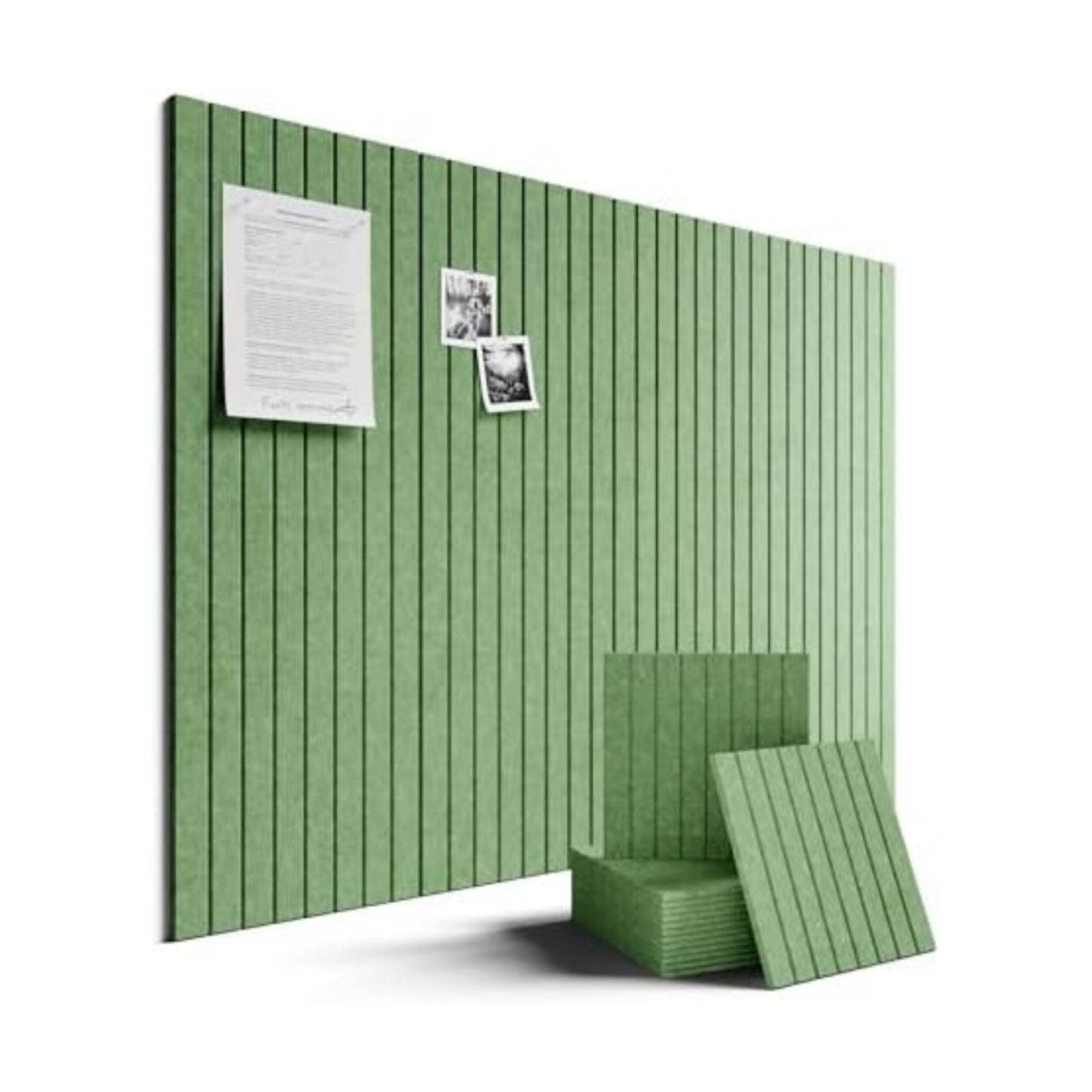Fluxynara 48" x 36" Large Felt Bulletin Board, Moss Green