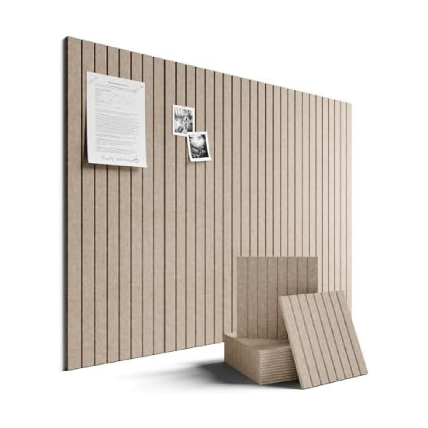 Fluxynara 48" x 36" Large Felt Bulletin Board, Taupe