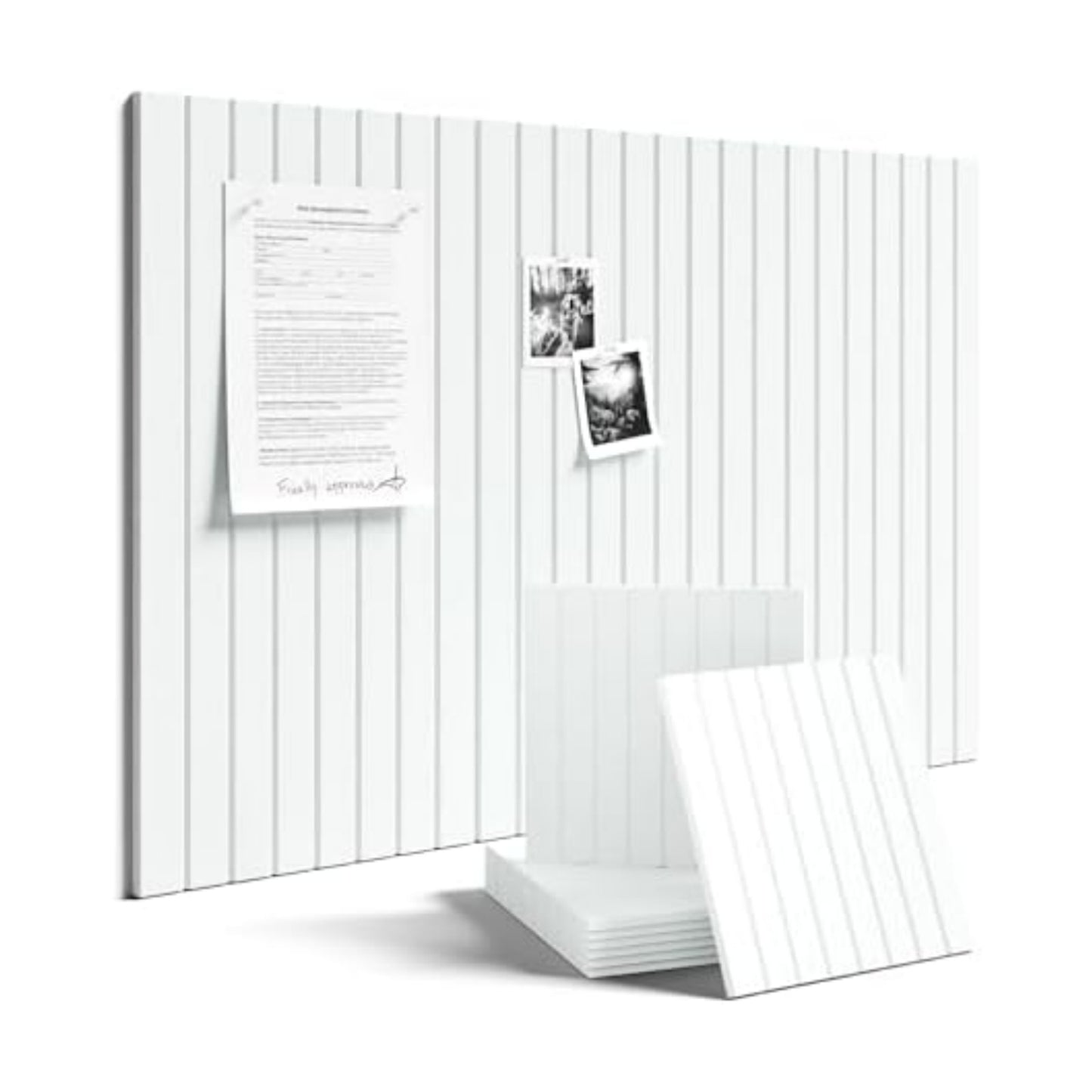 Fluxynara 36" x 24" Large Felt Bulletin Board, Cold White