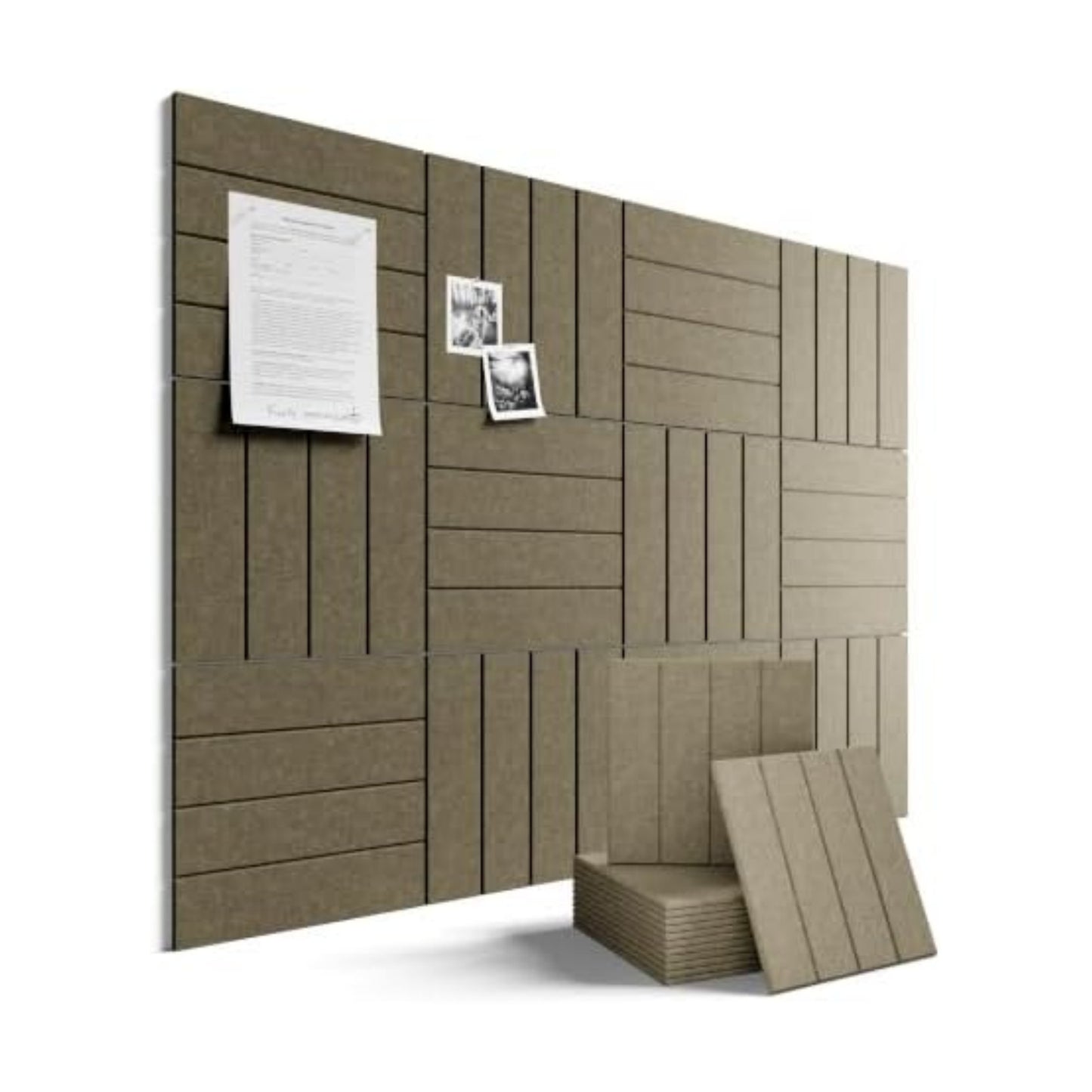 Fluxynara 48" x 36" Large Felt Bulletin Board, Earth Brown