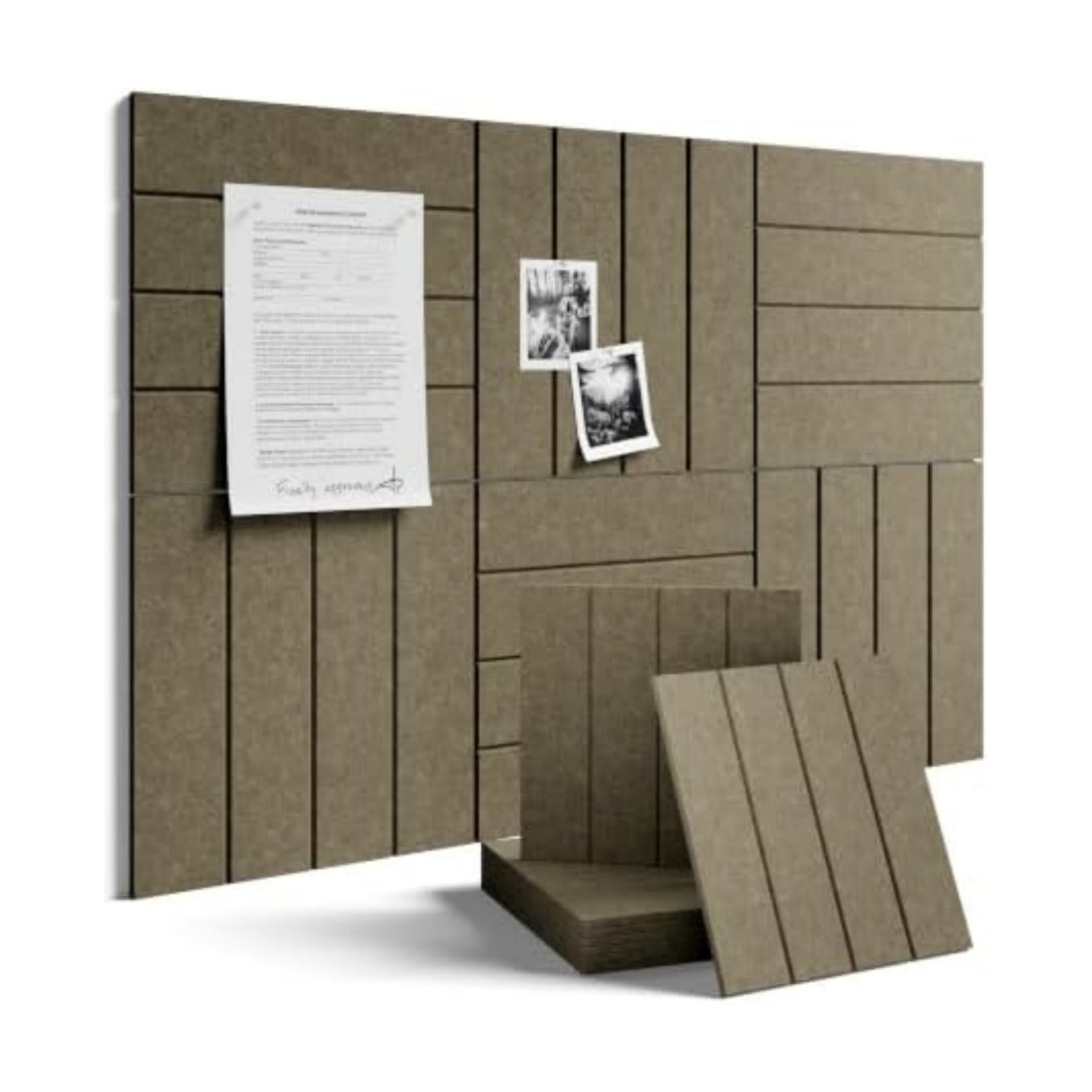 Fluxynara 36" x 24" Large Felt Bulletin Board, Earth Brown