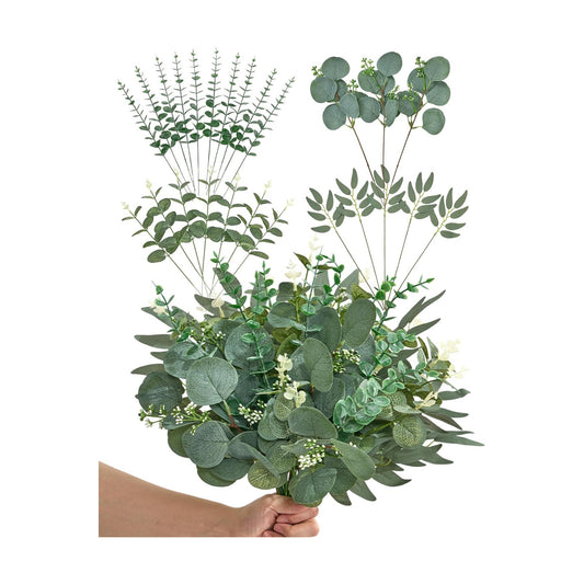 4 Kinds Artificial Stems Faux Sliver Dollar Fake / Greenery / Set of 25