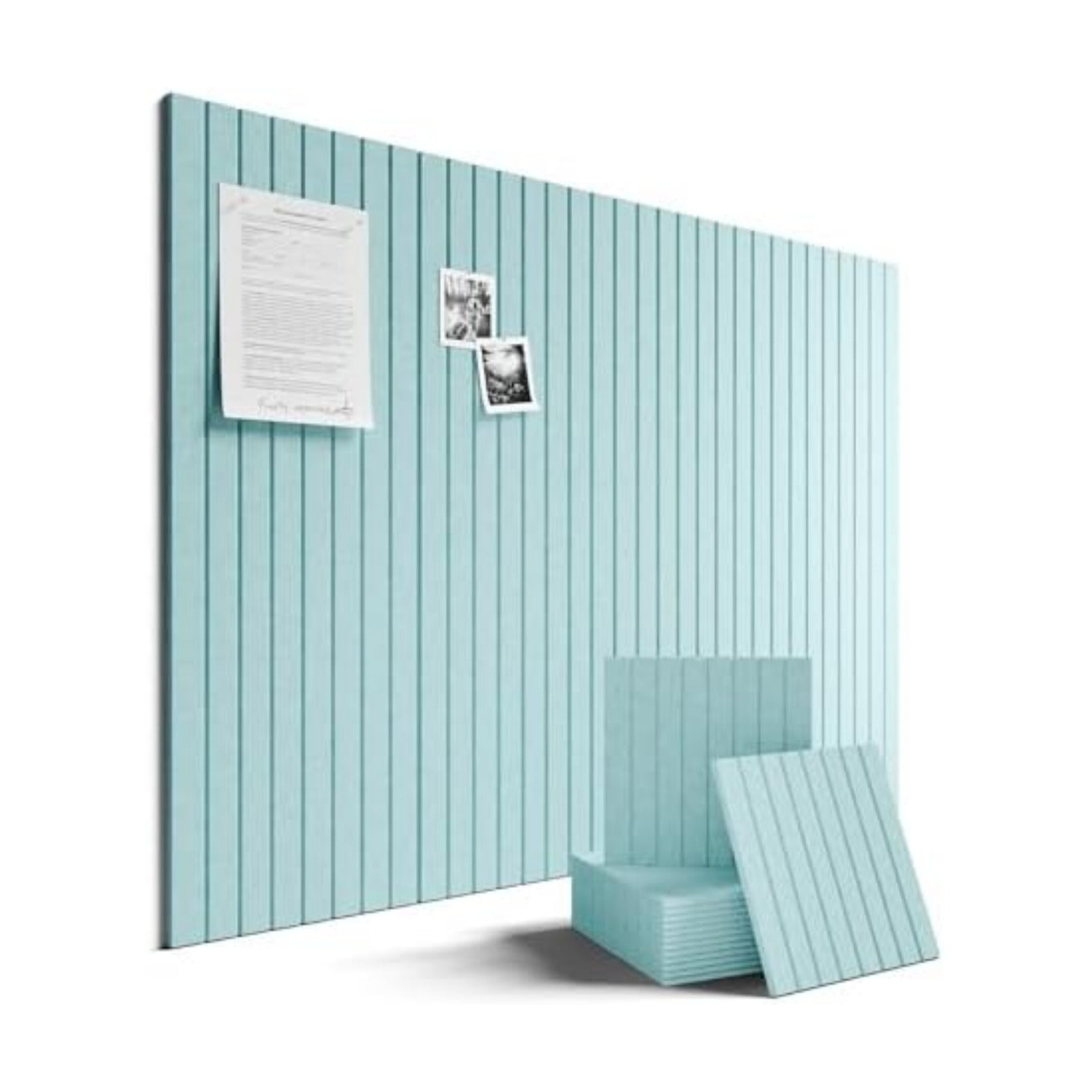 Fluxynara 48" x 36" Large Felt Bulletin Board, Aqua Blue