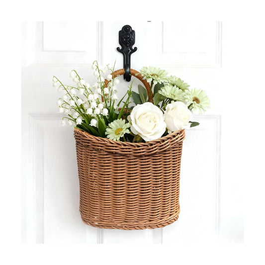 Handmade Rattan Hanging Wall Baskets / A