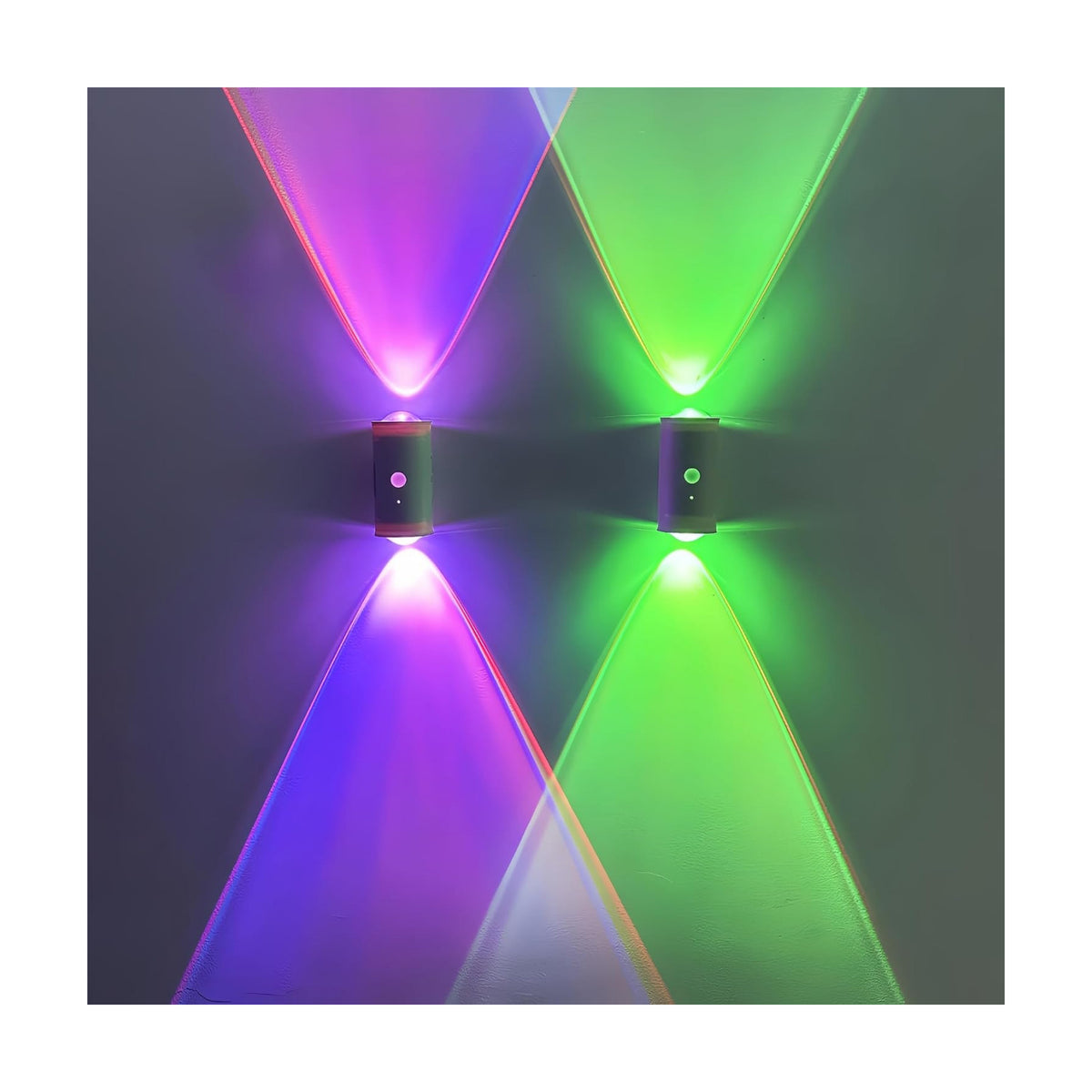 4 Pack RGB Dynamic Gradient Step Lights, Rechargeable Motion Sensor LED Wall Lamp with Remote, 1200mAh Dimmable