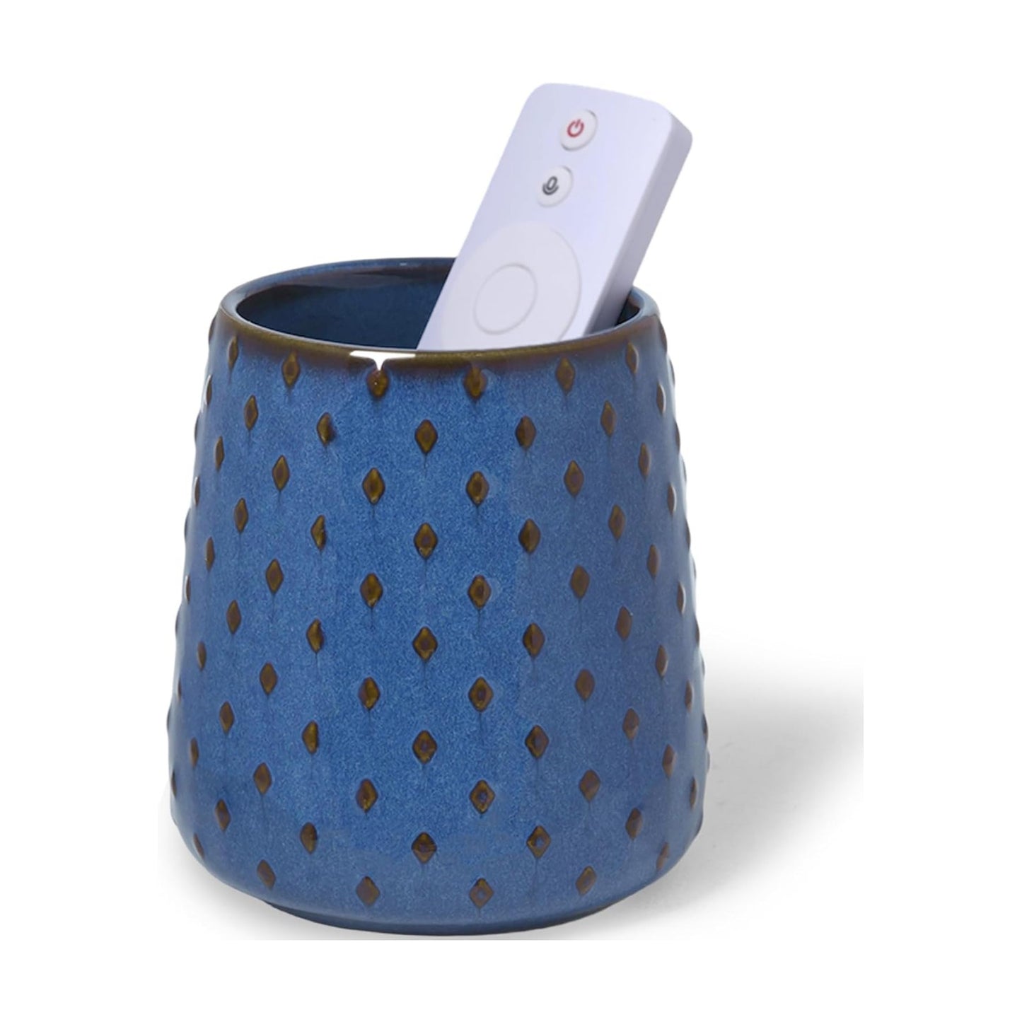 Ceramic TV Remote Control Holder / Blue