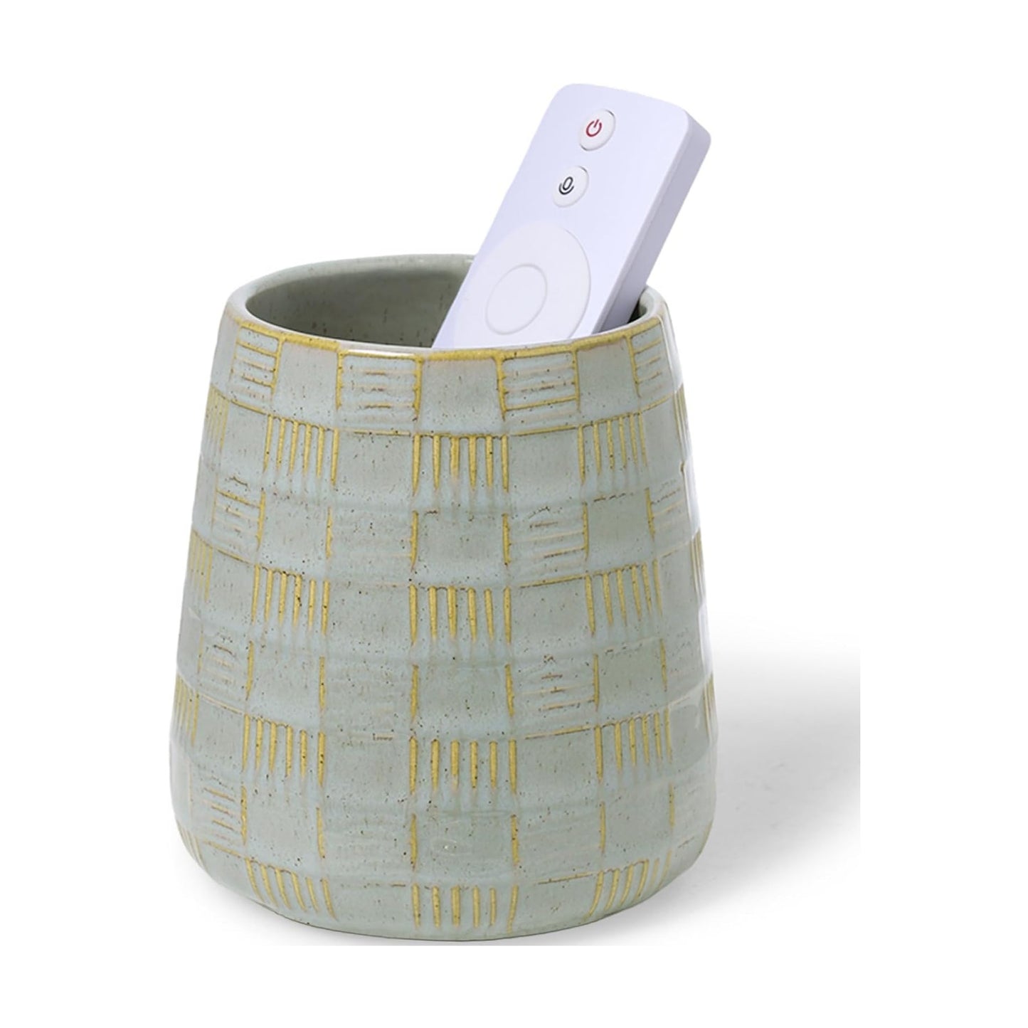 Ceramic TV Remote Control Holder / Grey