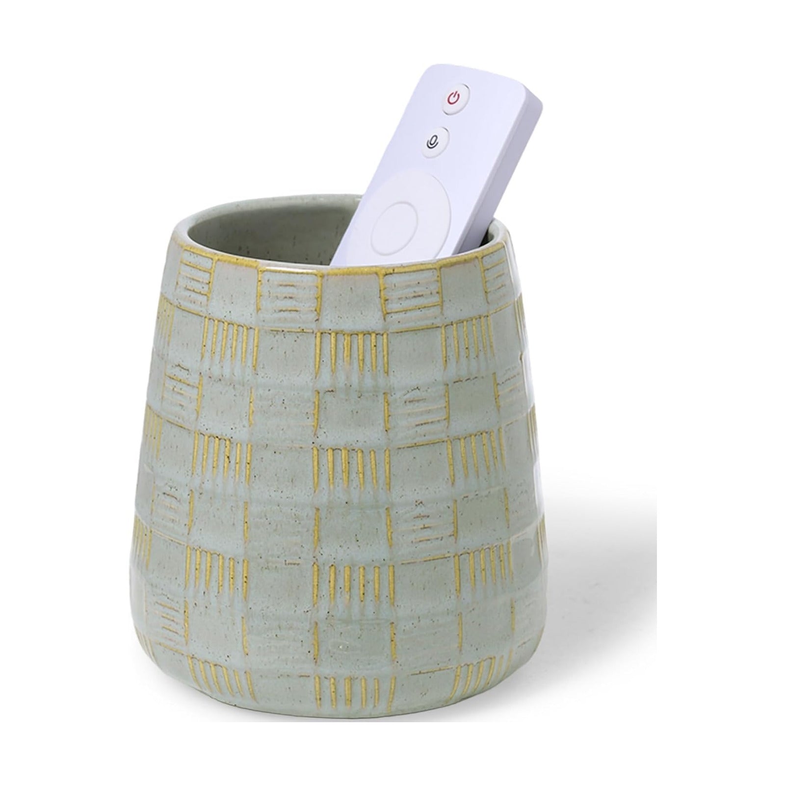 Ceramic TV Remote Control Holder / Grey