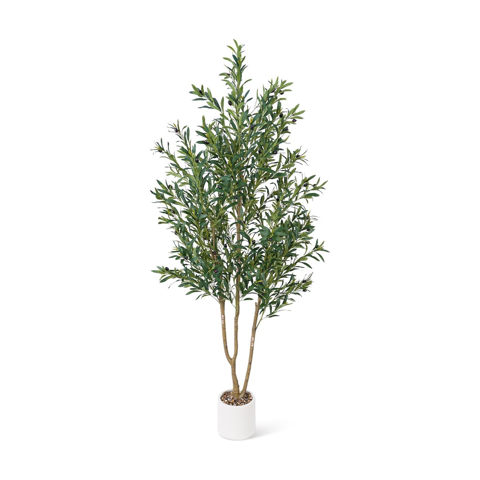 Olive Tree Fake Tree Faux Plants Indoor / 6ft / Natural / 6 Inch