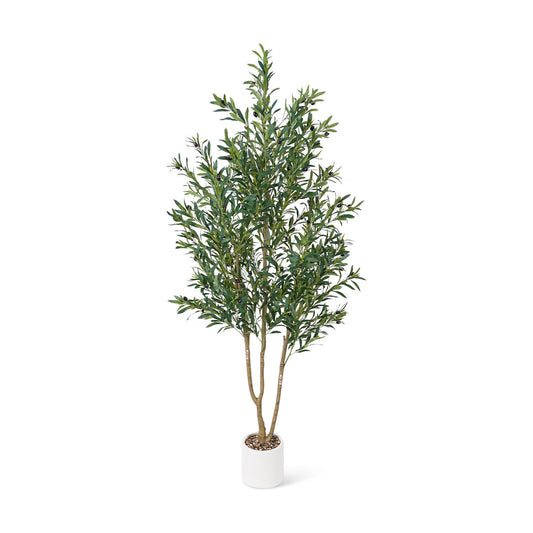 Olive Tree Fake Tree Faux Plants Indoor / 6ft / Natural / 6 Inch