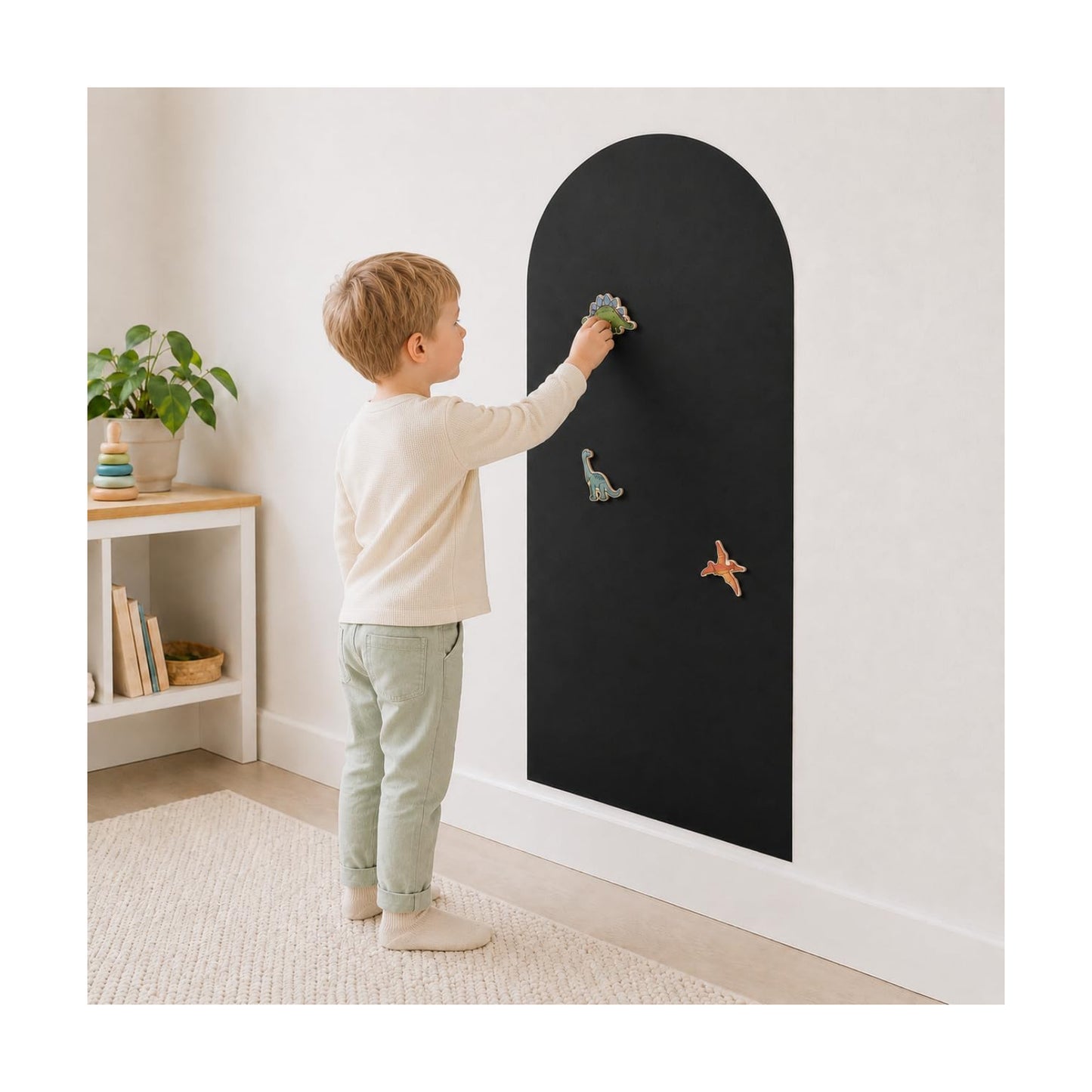 Magnetic Arch Wall Decal / Black / 39"W x 17.7"H / 39 x 18