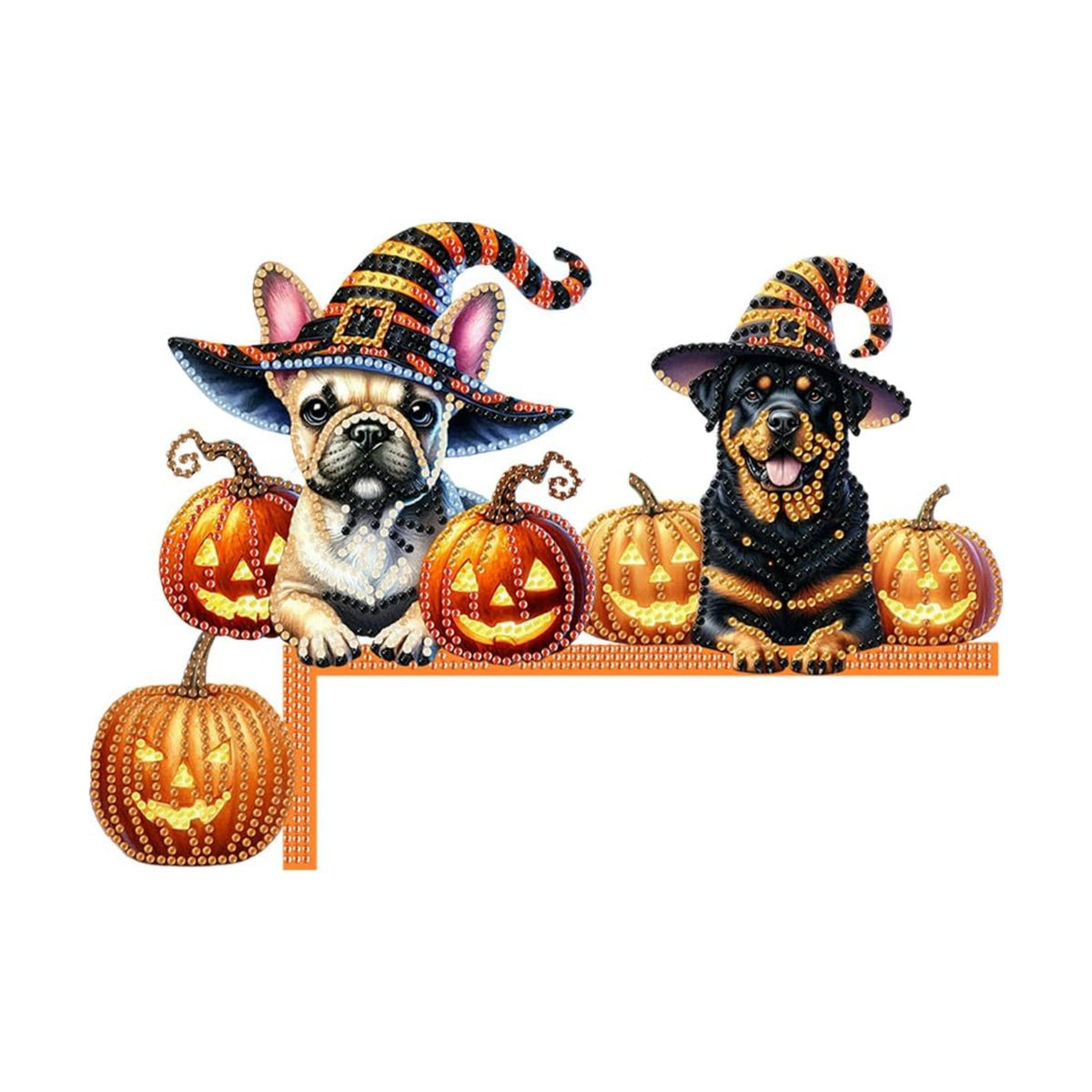 DIY Diamond Art Wooden Door Corner Decoration – Halloween Frame Sign Kit, Creative Wall Art Mosaic Frame Sign for Home Decor & Gifts