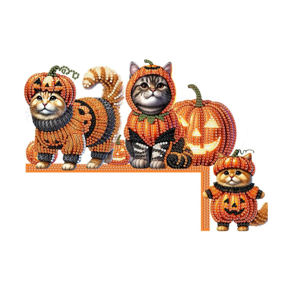 DIY Diamond Art Wooden Door Corner Decoration – Halloween Frame Sign Kit, Creative Wall Art Mosaic Frame Sign for Home Decor & Gifts