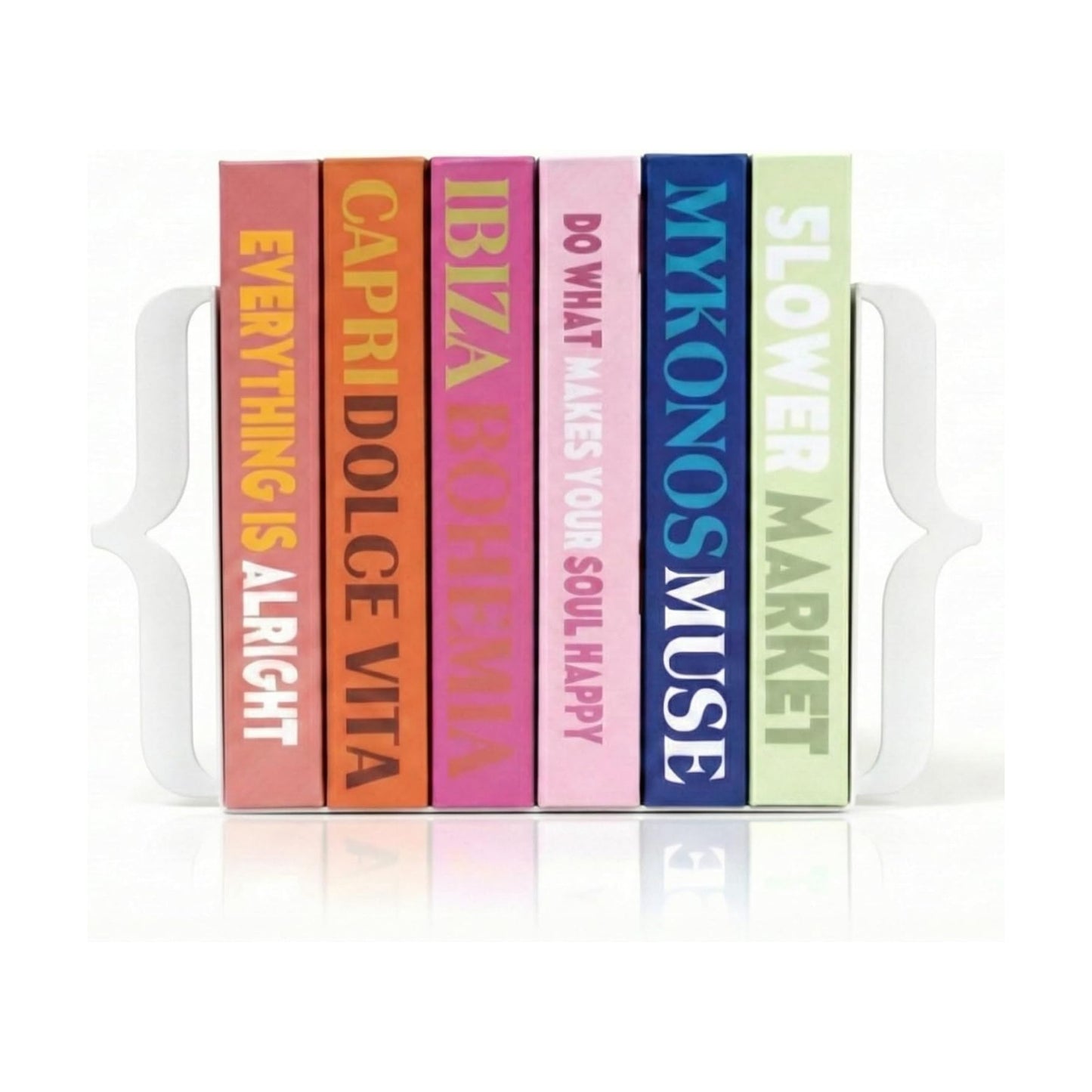 Decorative Bookends / Modern Bracket Shaped / White