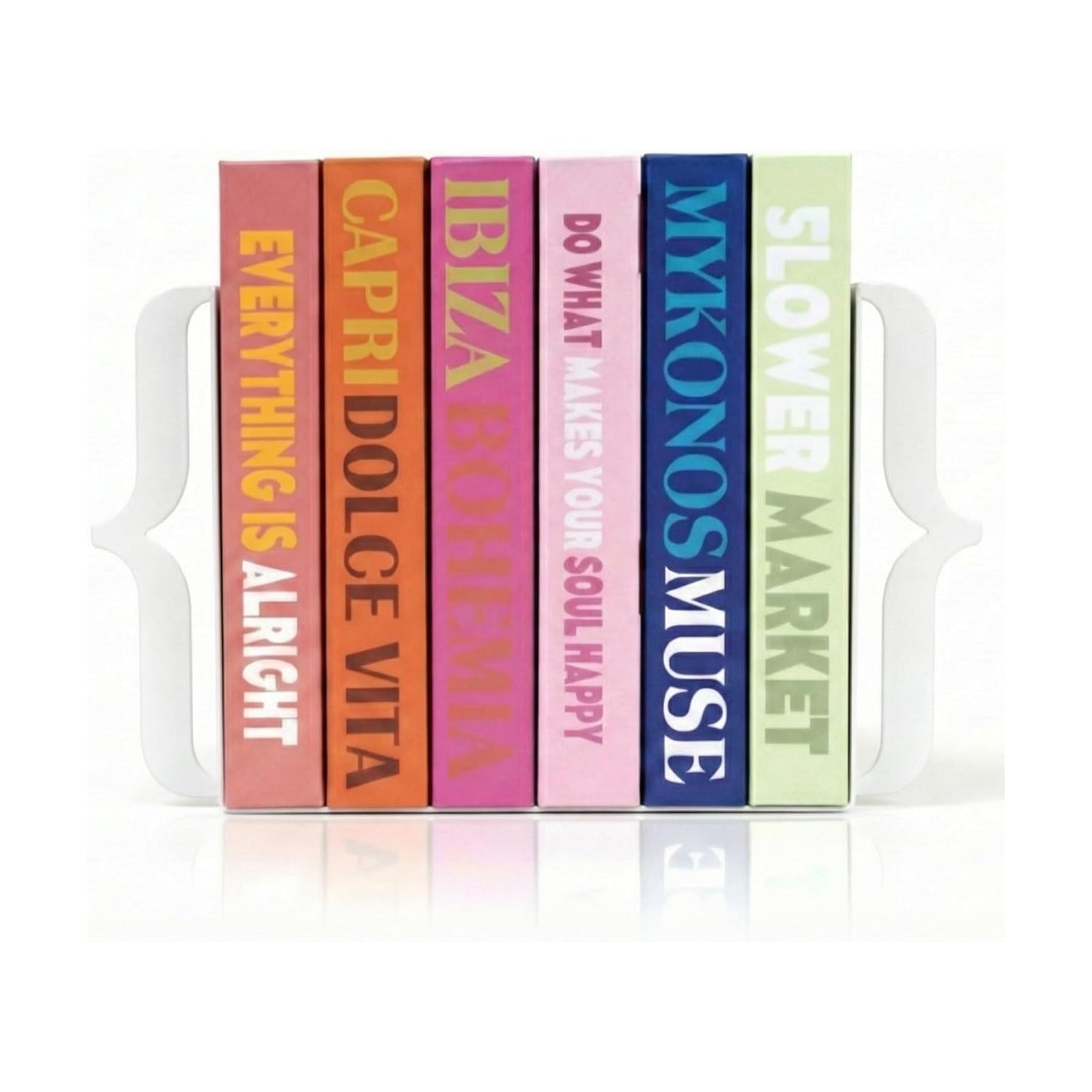 Decorative Bookends / Modern Bracket Shaped / White