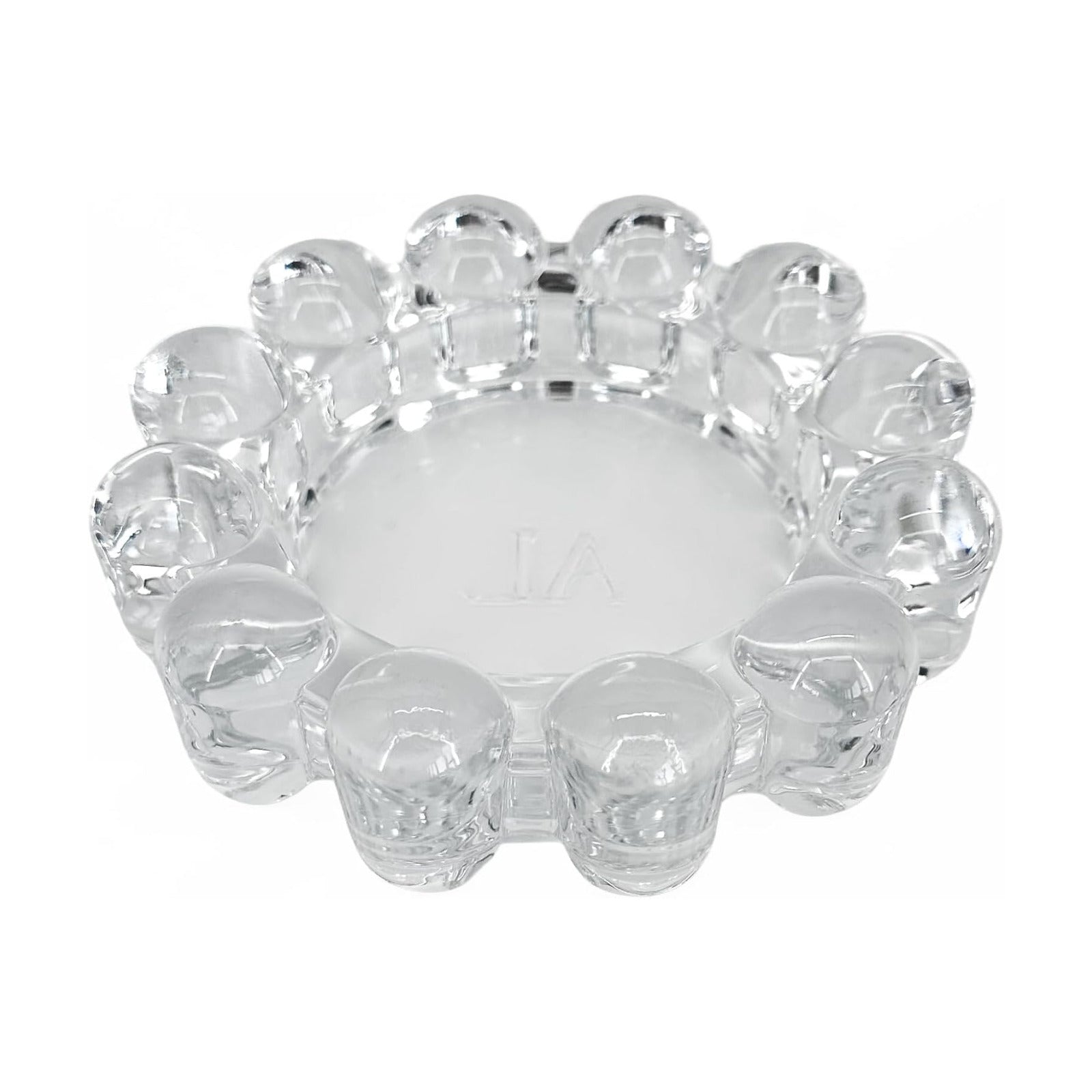 Alice Lane Home Collection Original Clear Glass Small Bubble Candle Dish