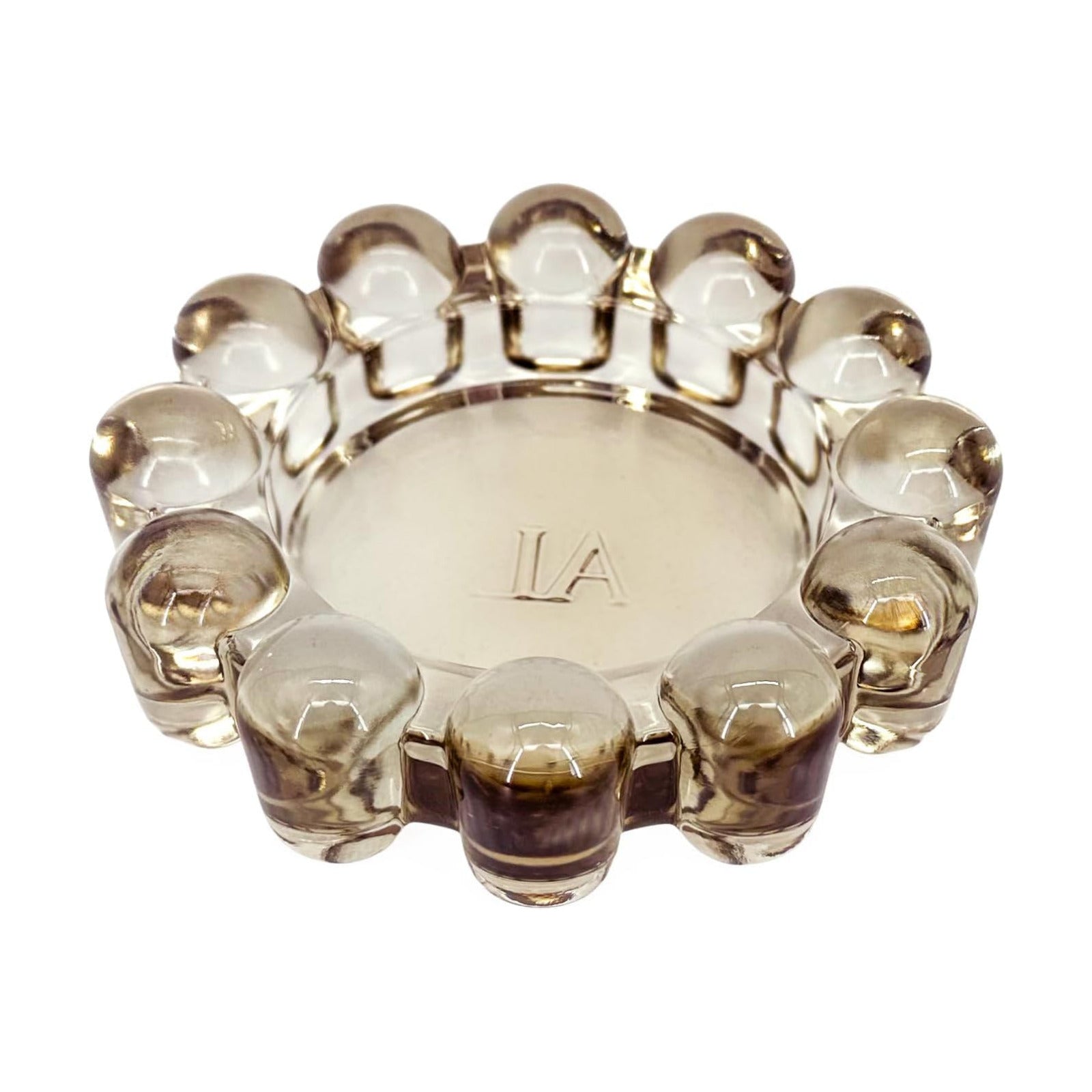 Alice Lane Home Collection Original Amber Glass Small Bubble Candle Dish