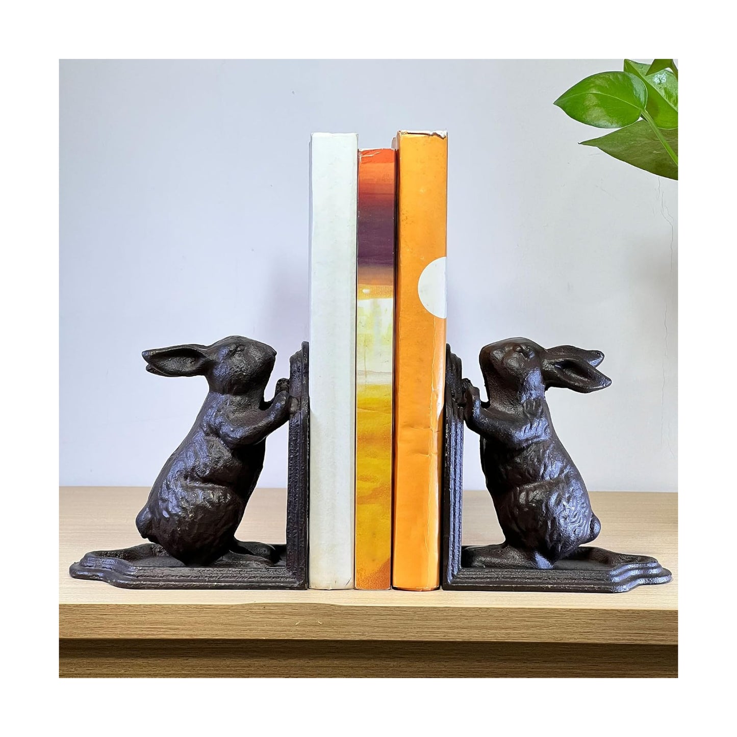 Bunny Heavy Duty Book Stands Vintage Antique Shelf / Pure Black