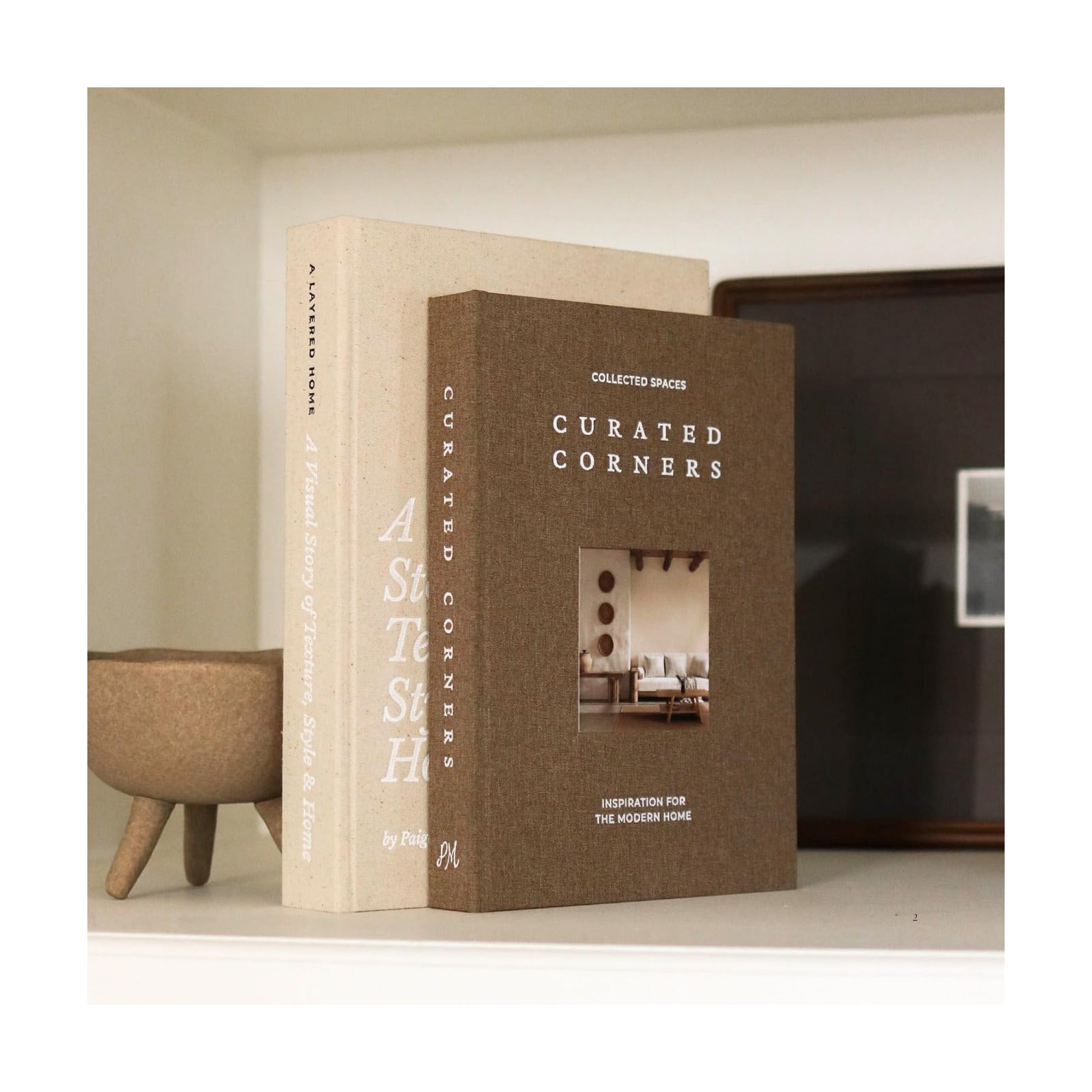 Faux Book Box / 2 Linen Fake Books for Decorating Bookshelf