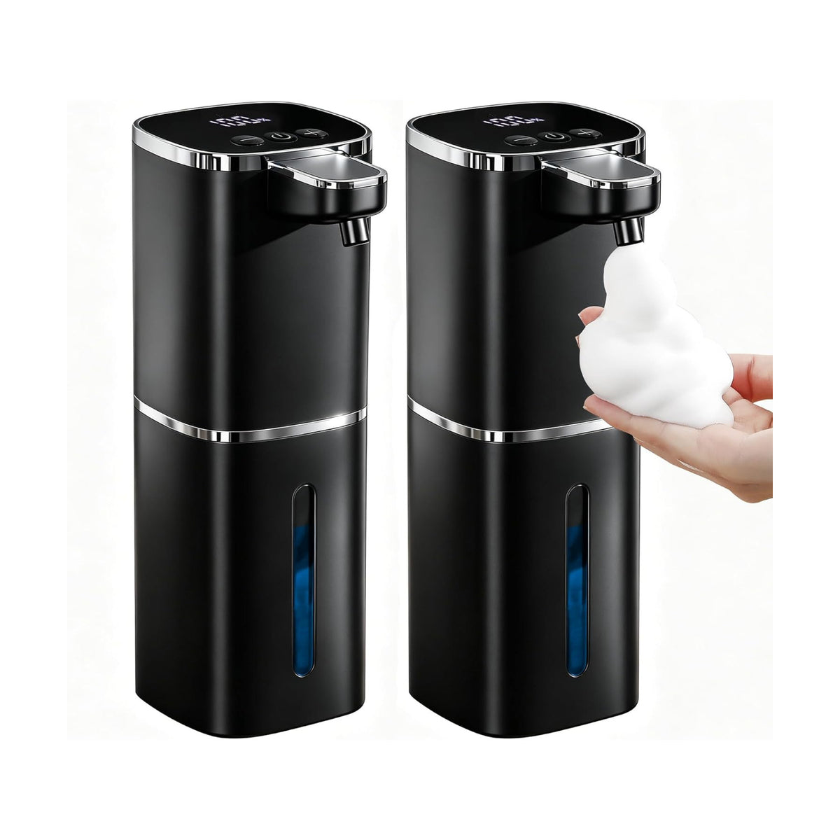Automatic Foaming Soap Dispenser, Touchless Rechargeable | 13.5oz/400mL, with 9 Foam Levels, IPX5 Waterproof, Hands