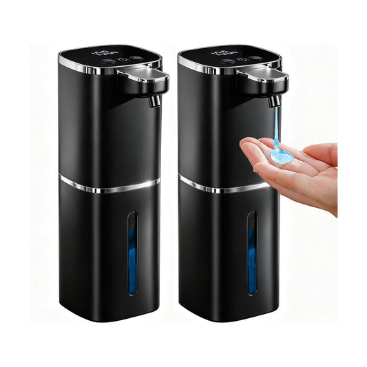 2 Pack Automatic Soap Dispenser Touchless, Rechargeable | Liquid Soap Dispenser 9 Adjustable Levels,13.5oz/400mL,IPX5