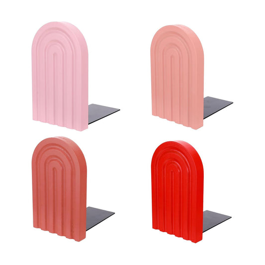 Boho Arch Bookends Bookshelf Decor / Orange / Set of 4