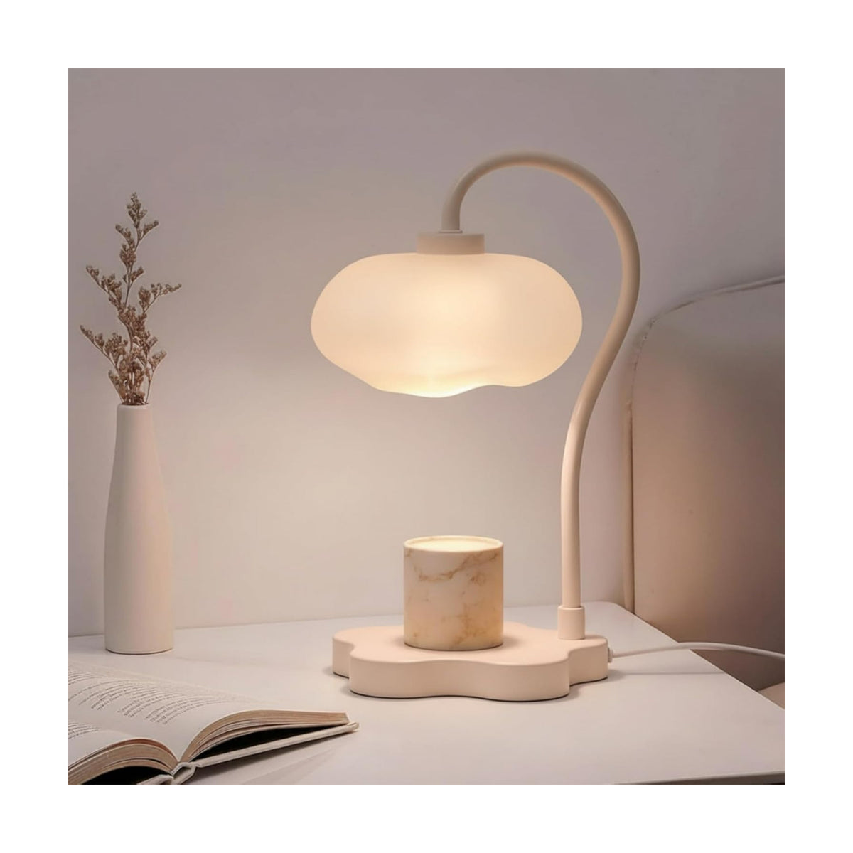 Glooglitter Cloud Candle Warmer Lamp with Timer Dimmer | Adjustable Wax Melt Warmer with Dimmer, Safe Flameless Warming