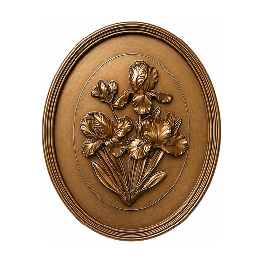 Vintage Wall Decor / Iris / Gold