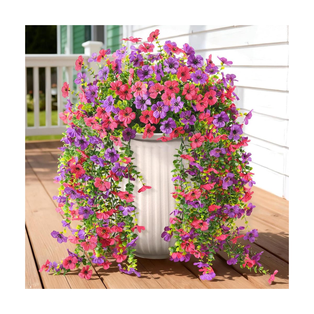 Hommyea Artificial Fake Fall Flowers Plants for Outdoors Mums Home Decor