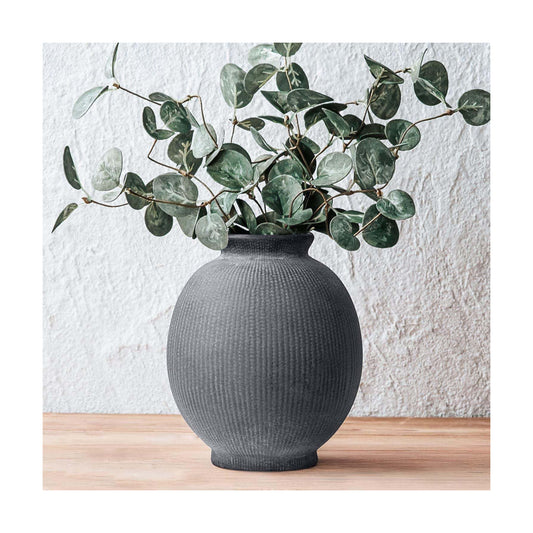 Ceramic Decorative Flower Vase / Modern Black-6.8