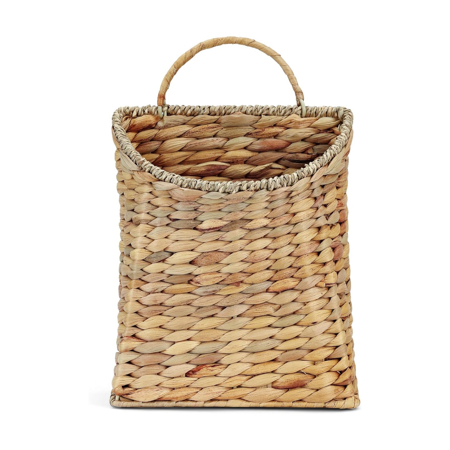 Water Hyacinth Hanging Woven Basket / 13 x 8.5