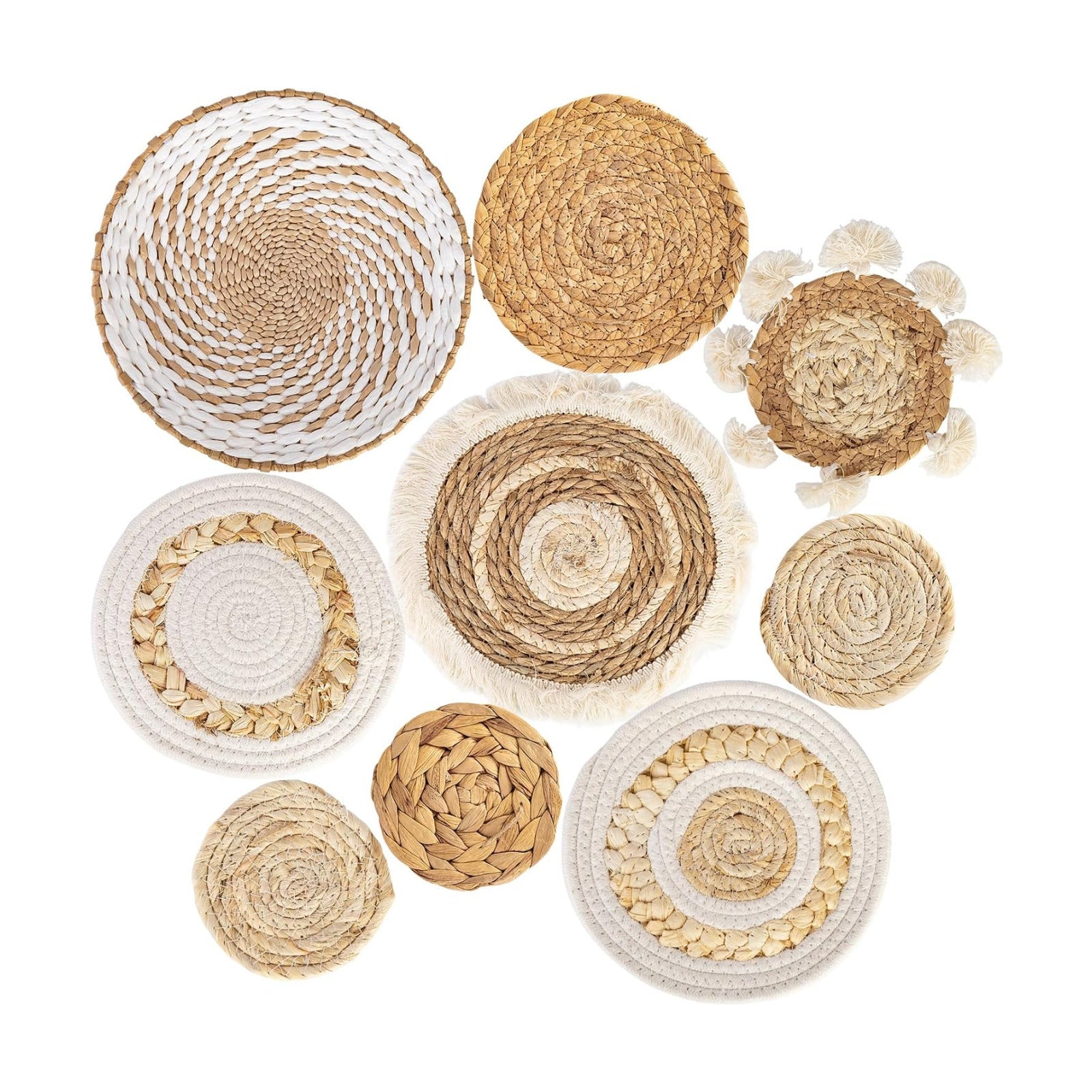 Boho Wall Basket Set / Set of 9