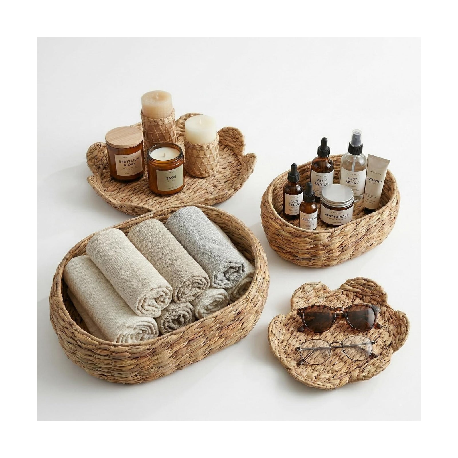 Boho Rattan Basket / Set of 2