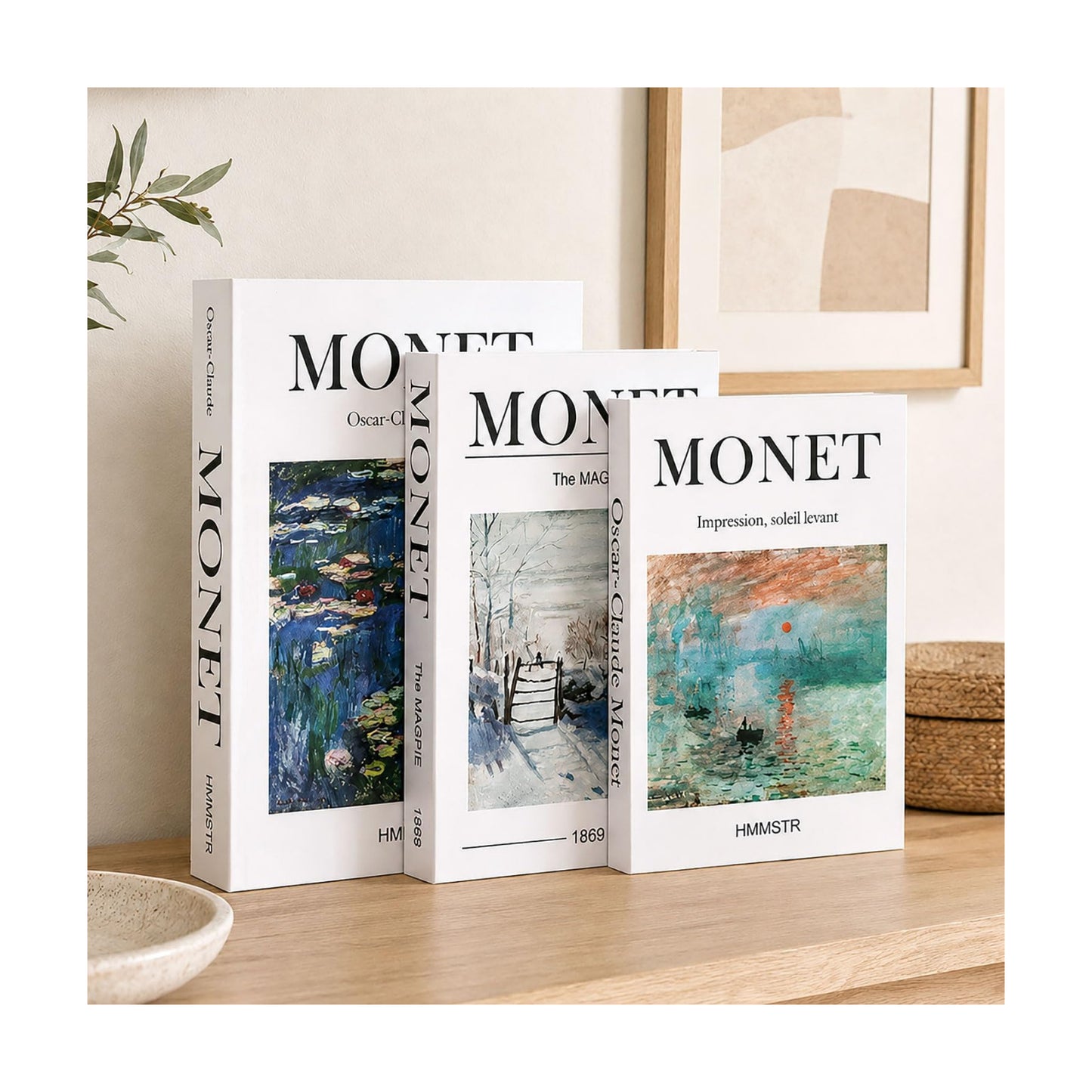 Artistic Faux Book Storage Box / MN-001 / Set of 3